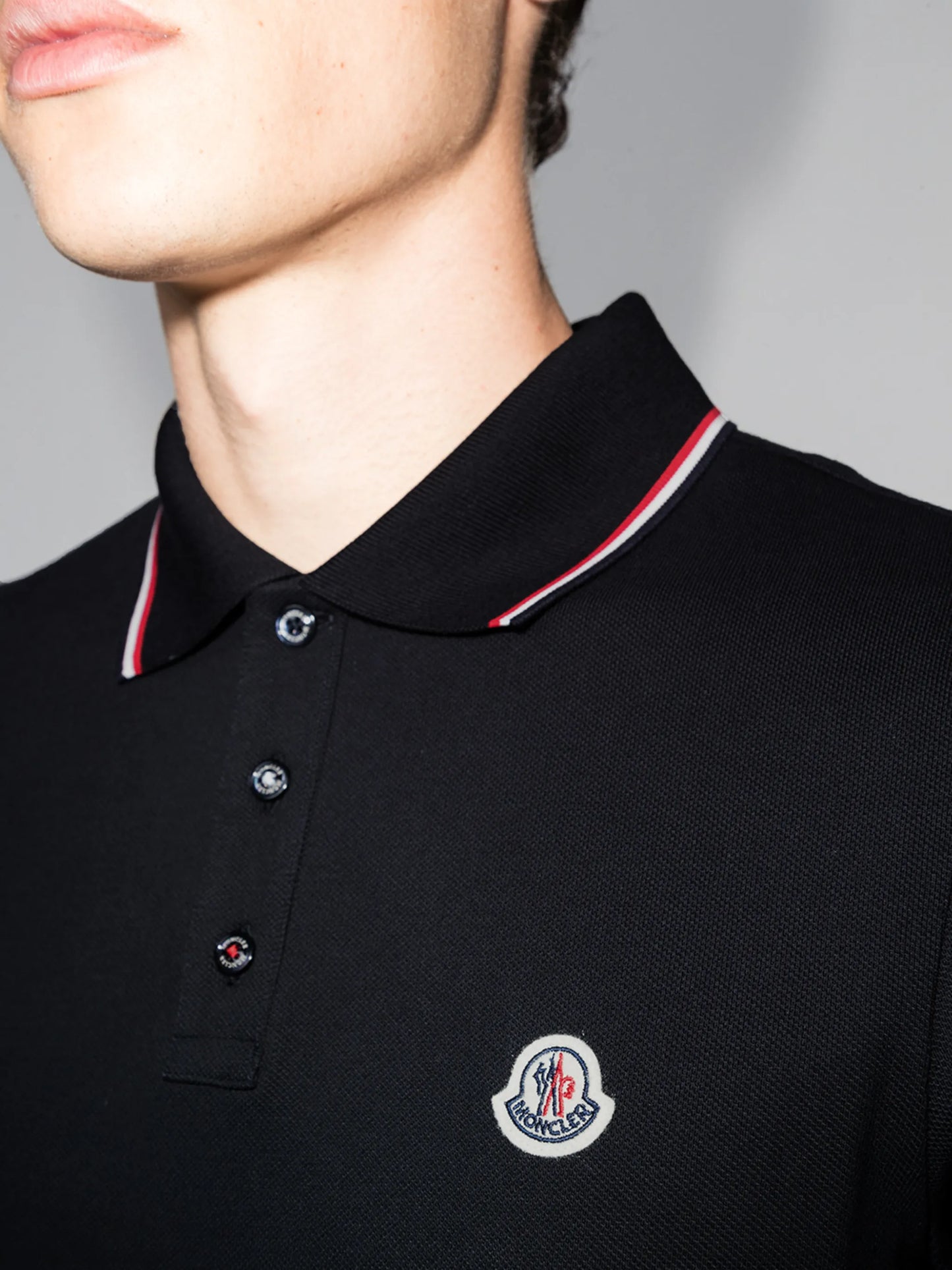 logo-patch polo shirt