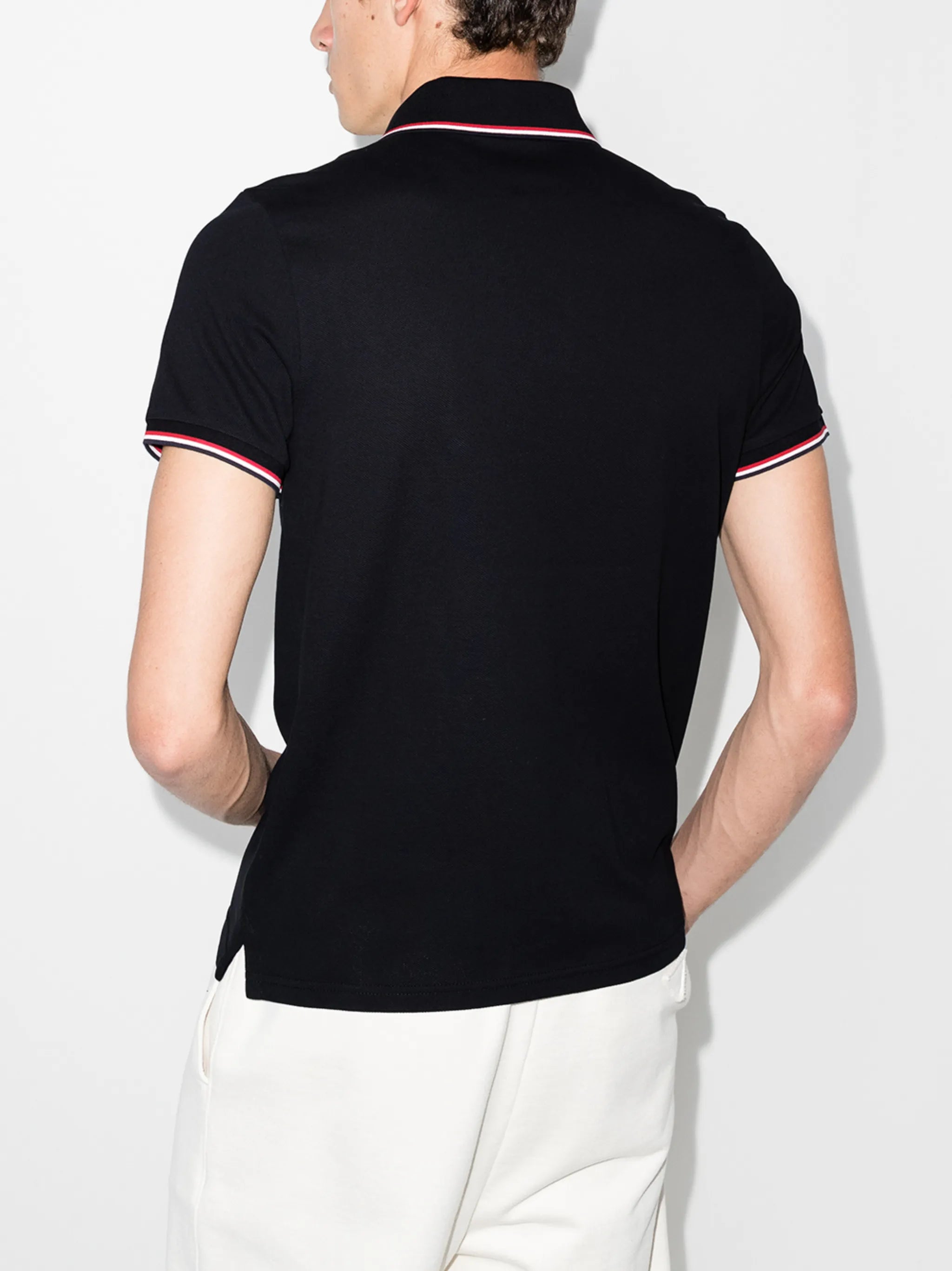 logo-patch polo shirt