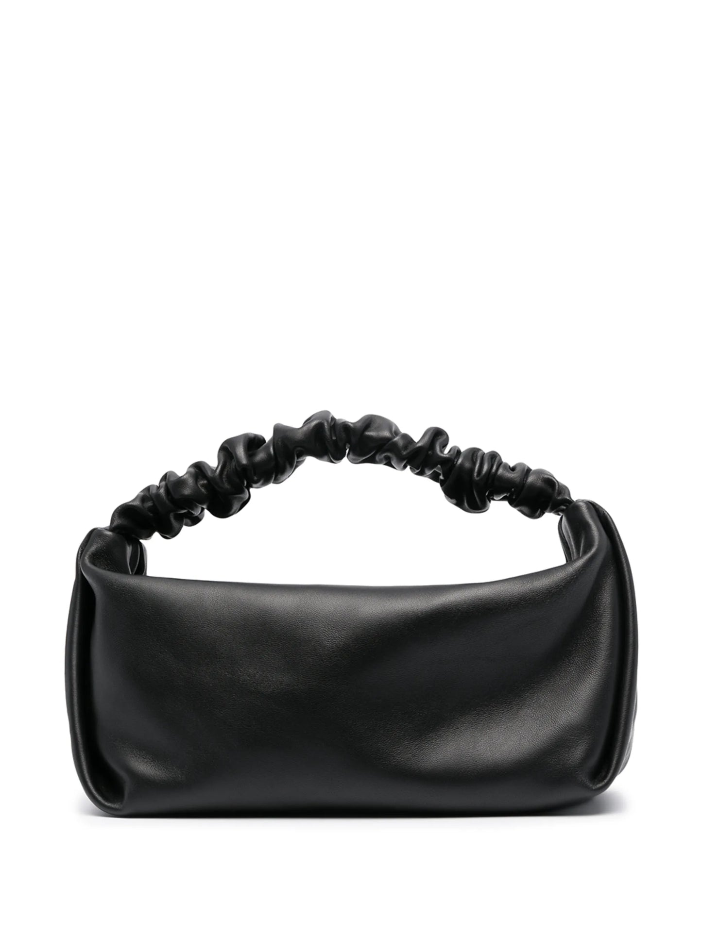 Scrunchie leather tote bag