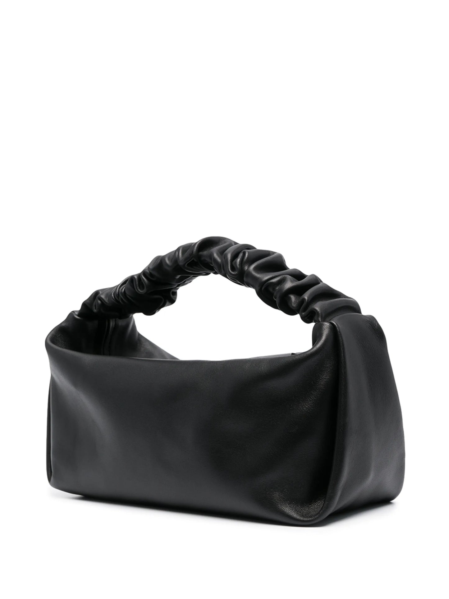 Scrunchie leather tote bag