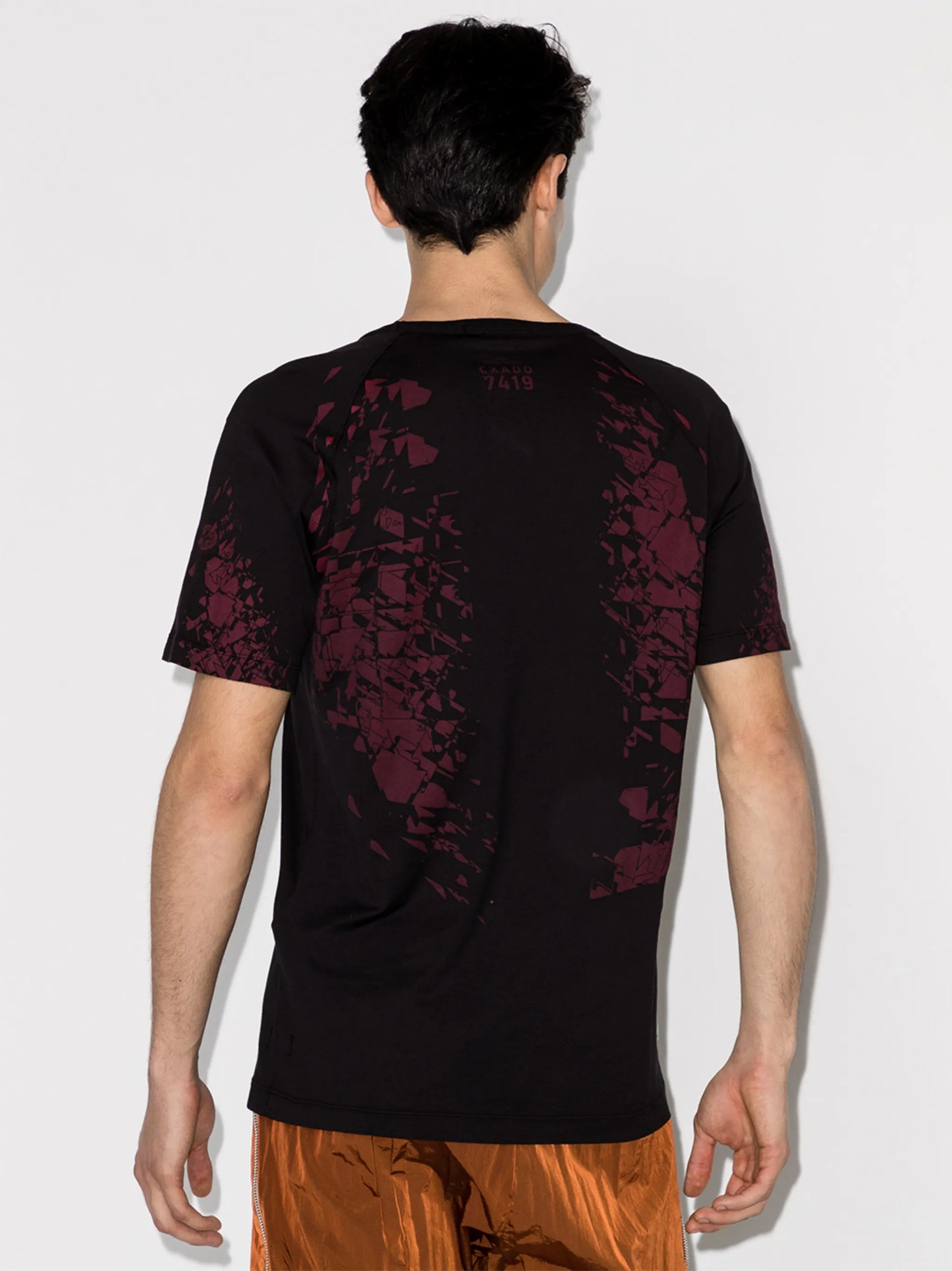 abstract-print crew-neck T-shirt