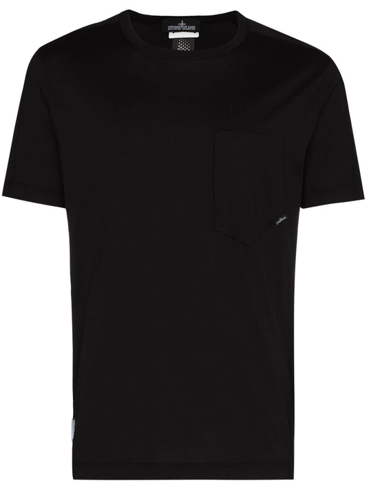 abstract-print crew-neck T-shirt