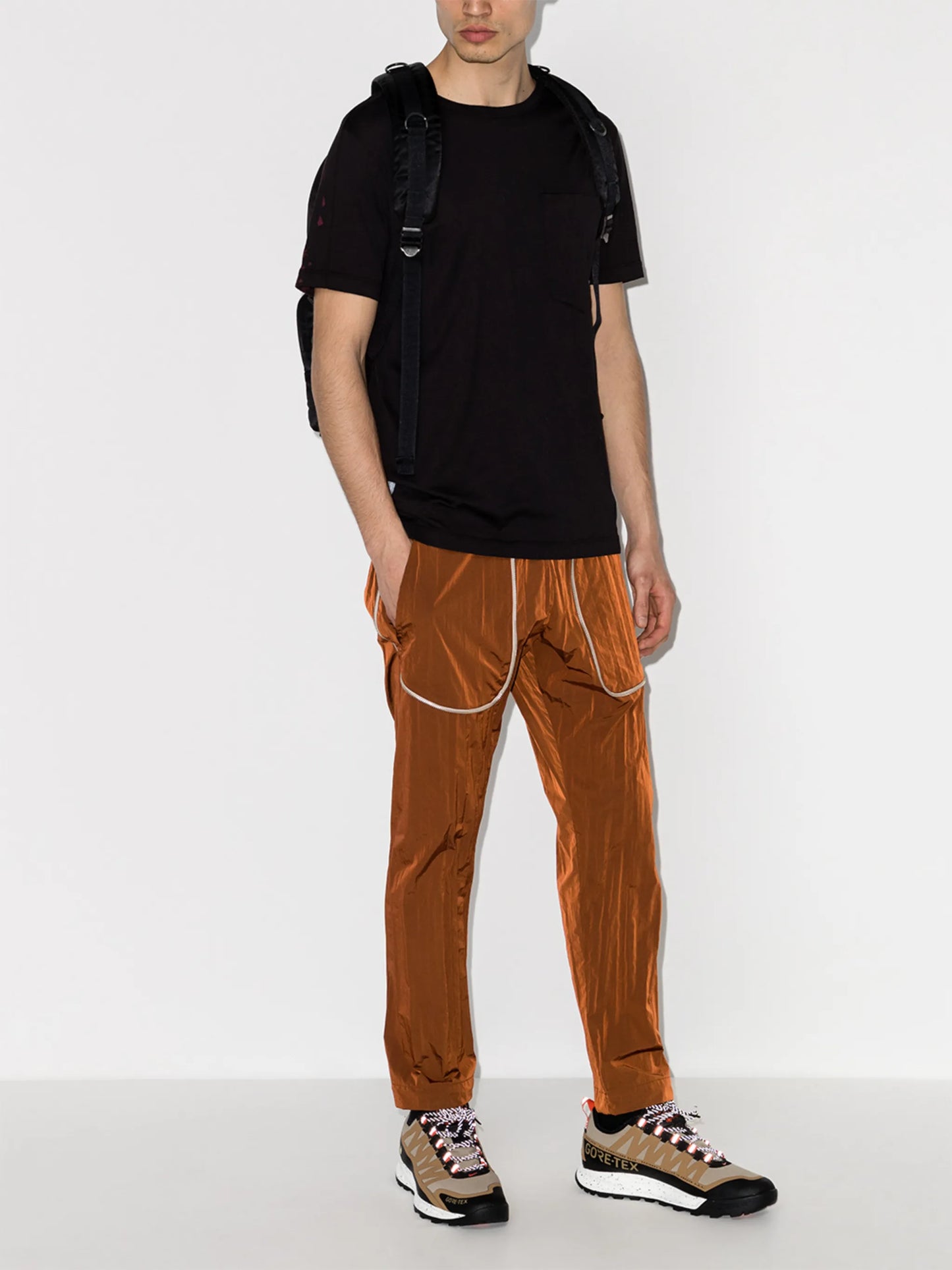 abstract-print crew-neck T-shirt