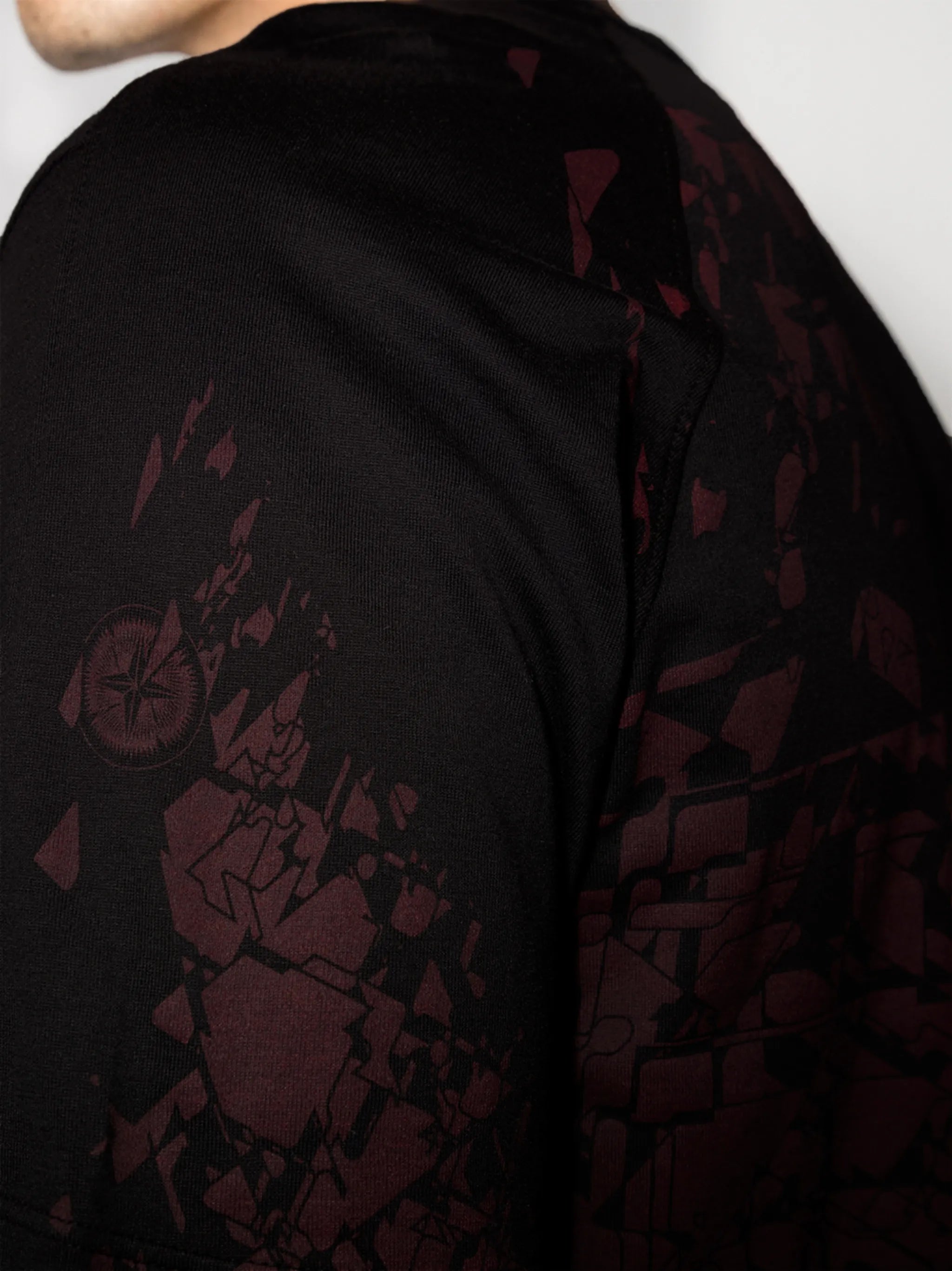 abstract-print crew-neck T-shirt
