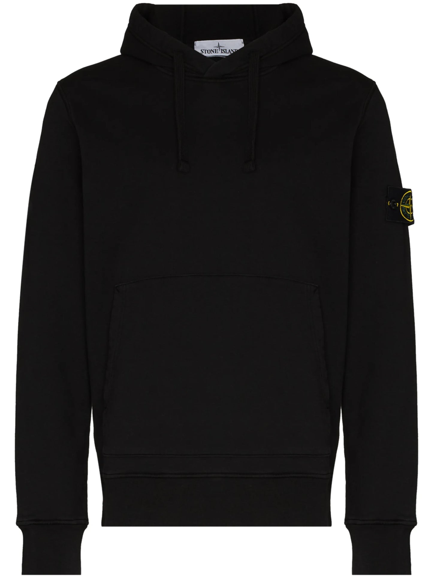 logo-patch cotton hoodie
