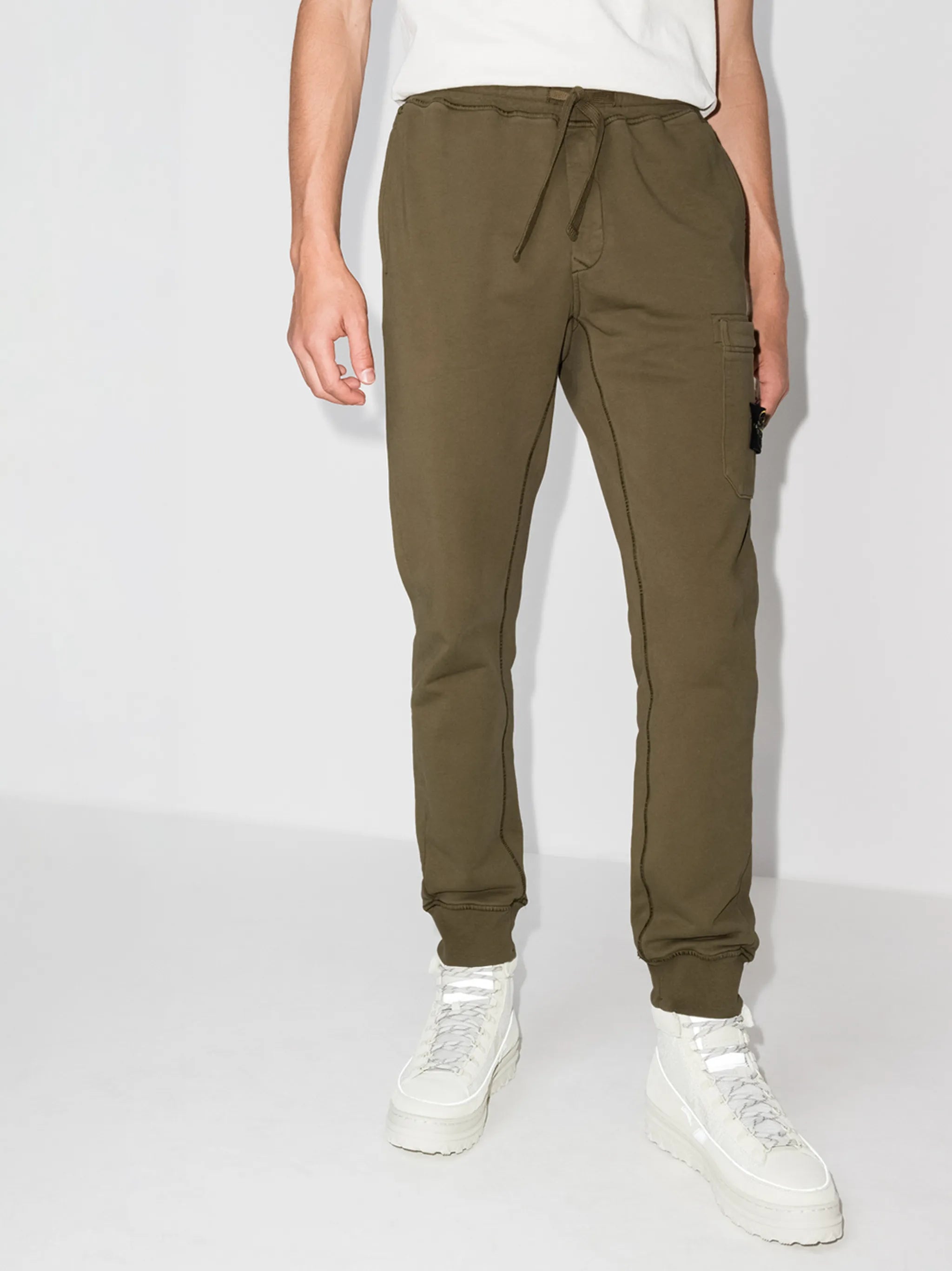 garment-dyed track pants