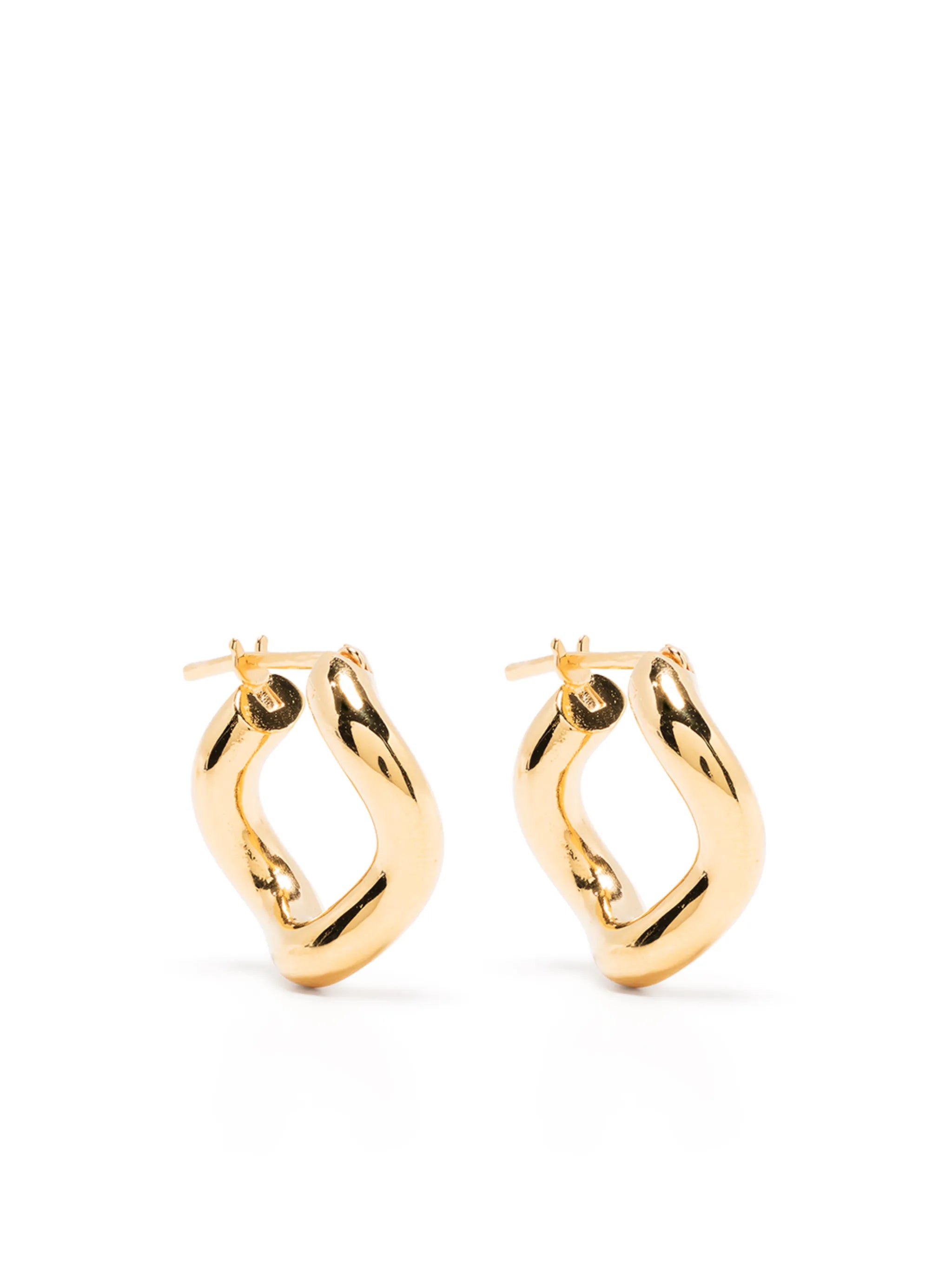 Wave hoop earrings