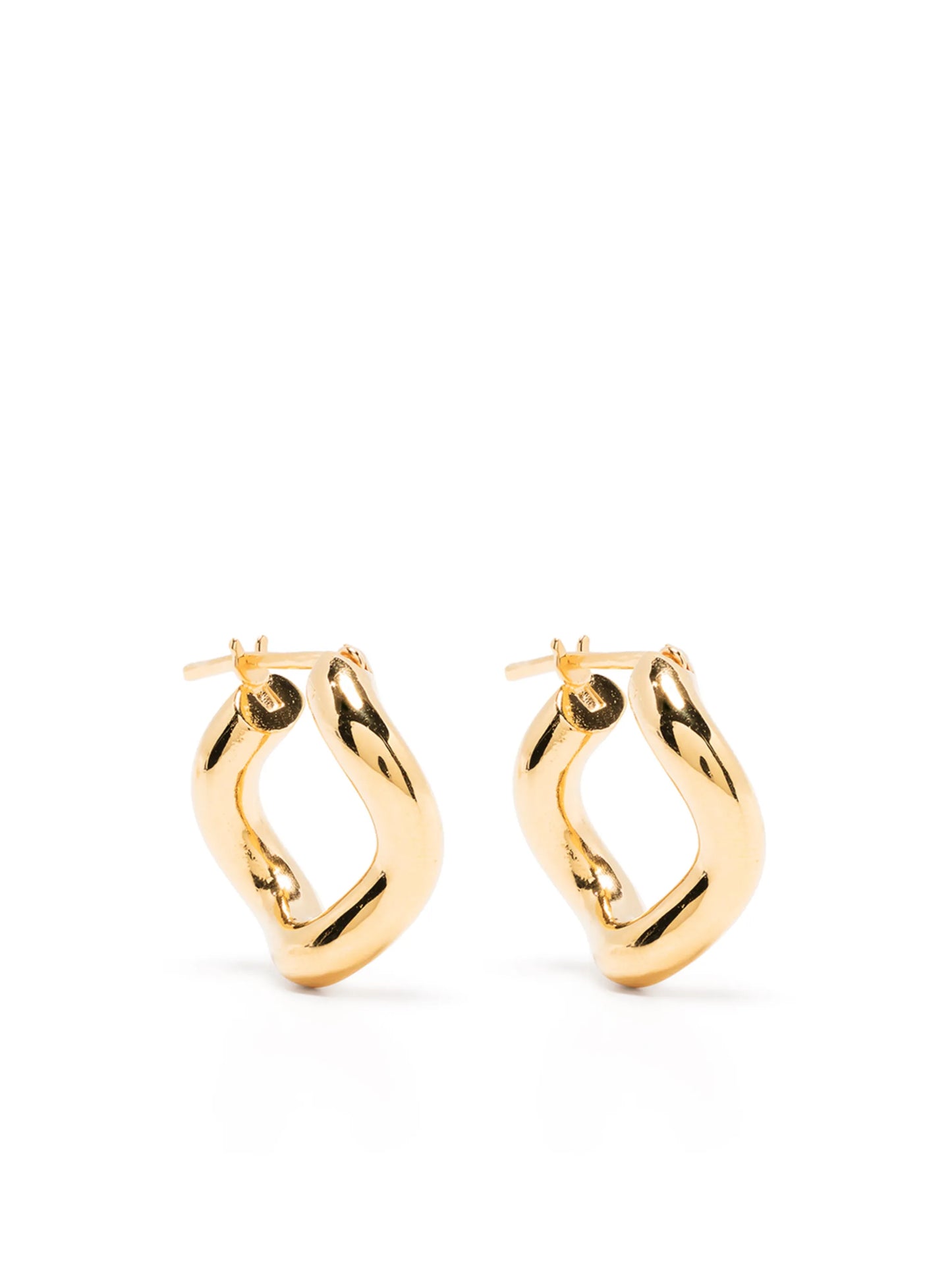 Wave hoop earrings