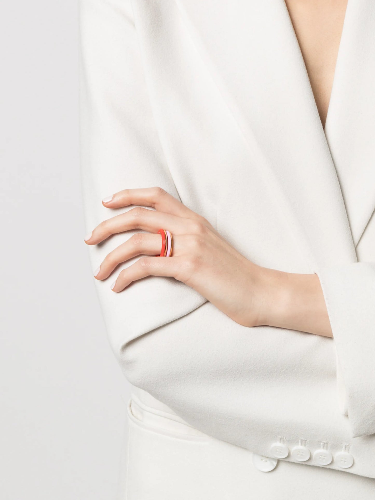 two-tone stackable rings