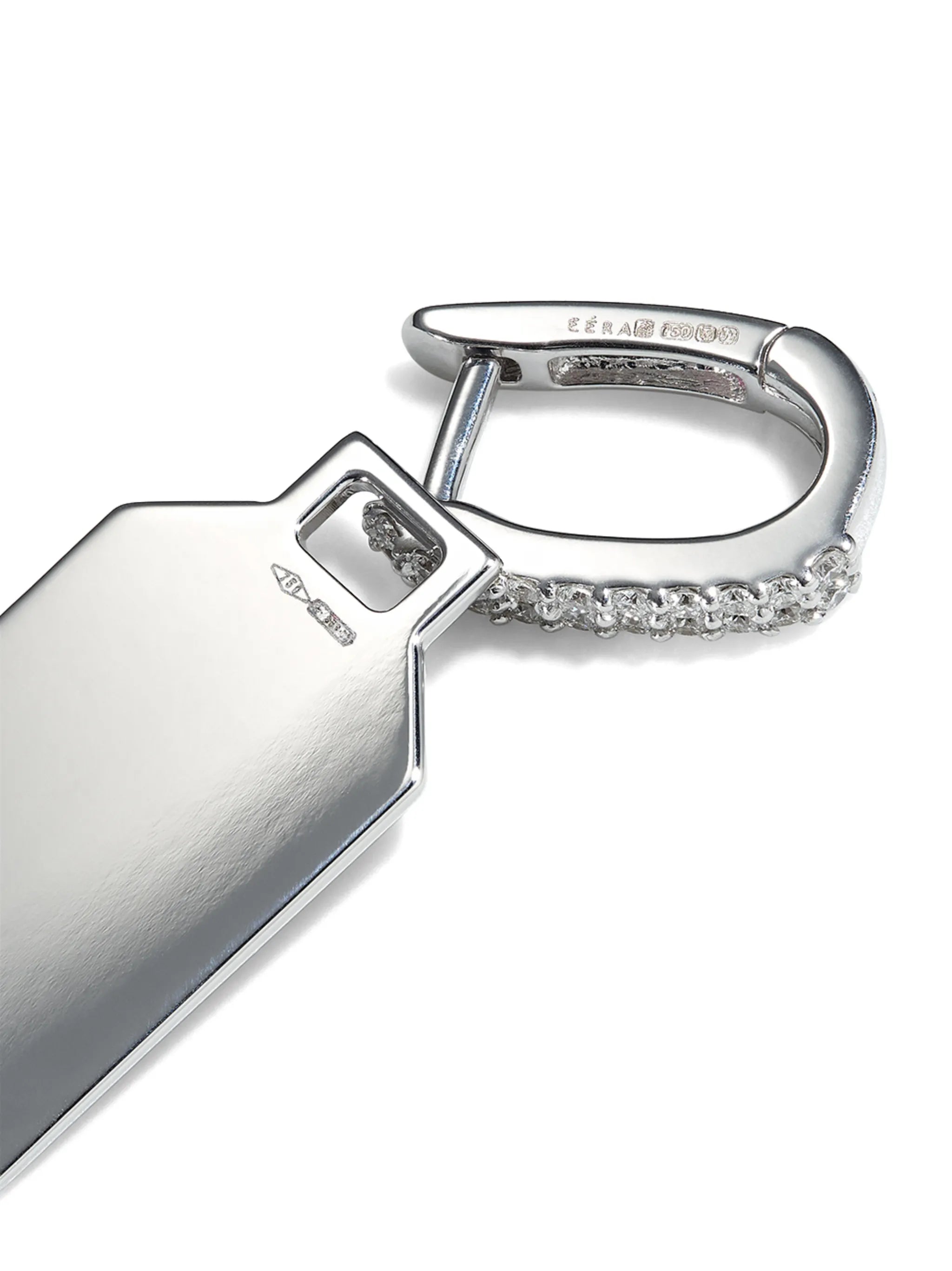 18kt white gold and diamond Tokyo earring