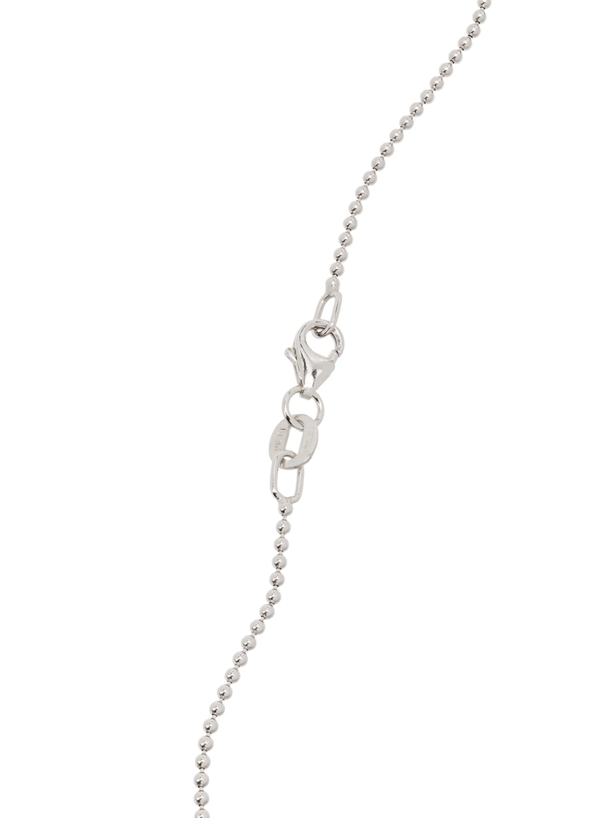 18Kt white gold geometric-pendant necklace