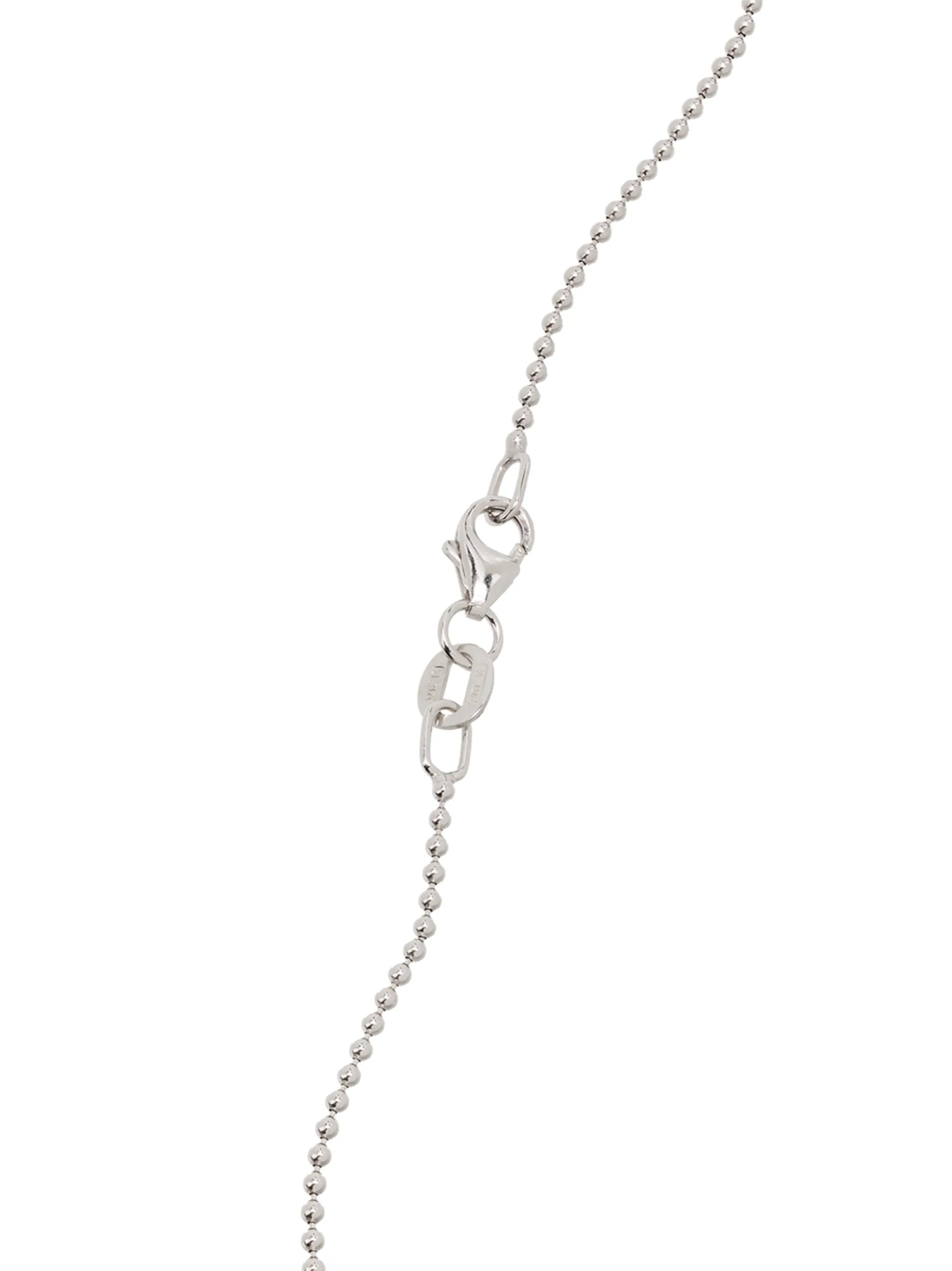 18kt white gold geometric-pendant necklace