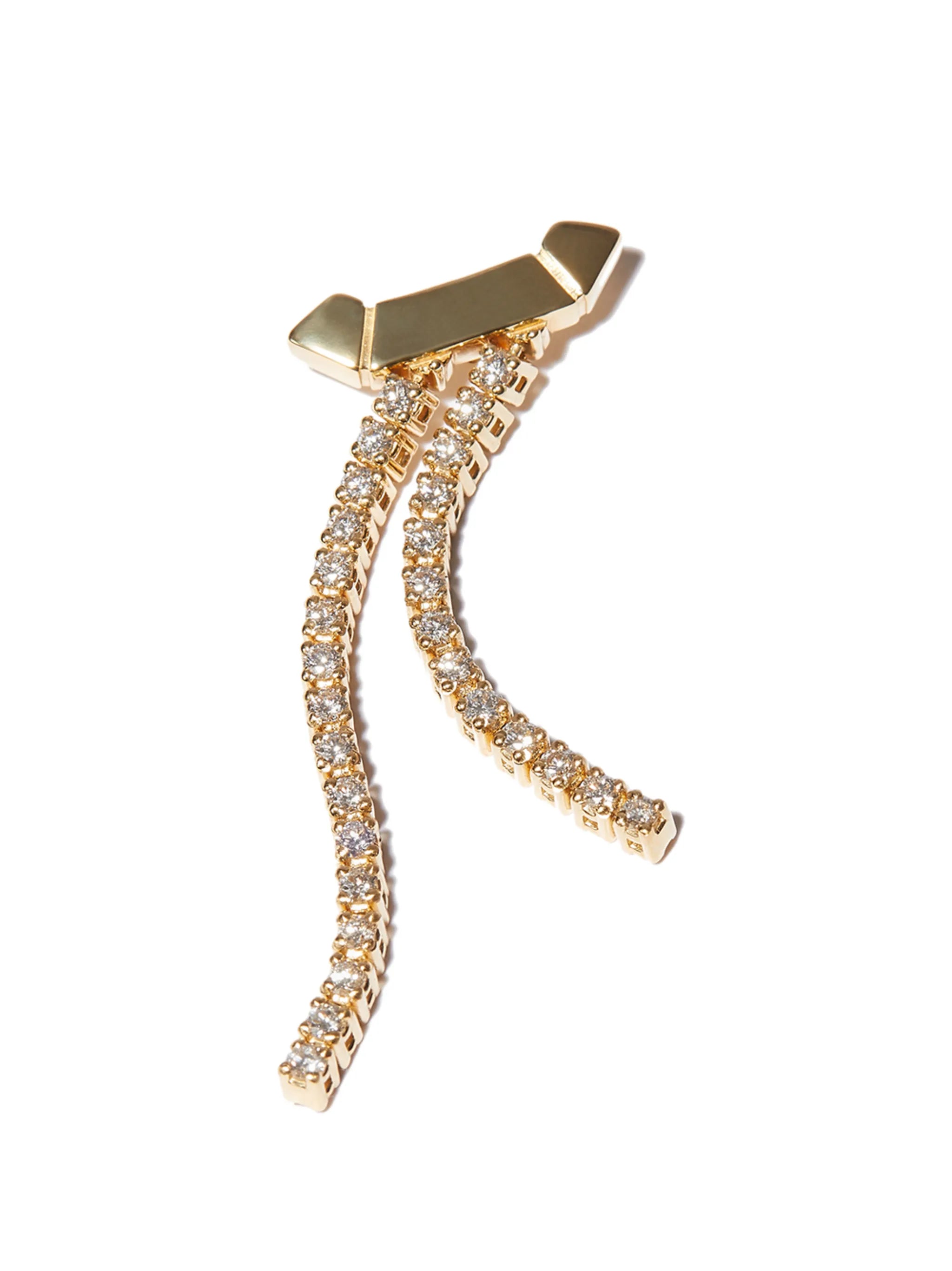 18kt yellow gold diamond single earring