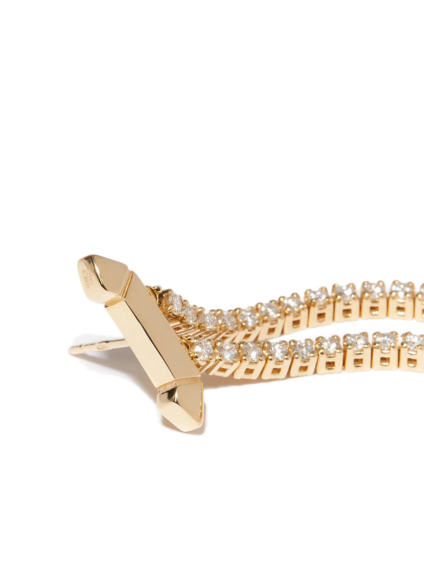 18kt yellow gold diamond single earring