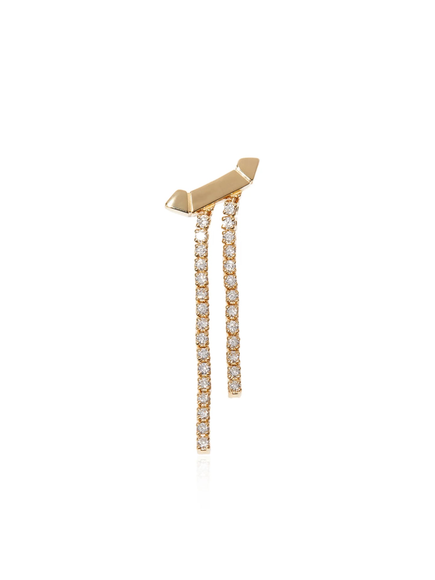 18kt yellow gold diamond single earring