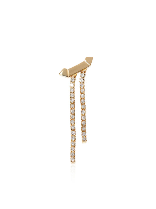 18kt yellow gold diamond single earring