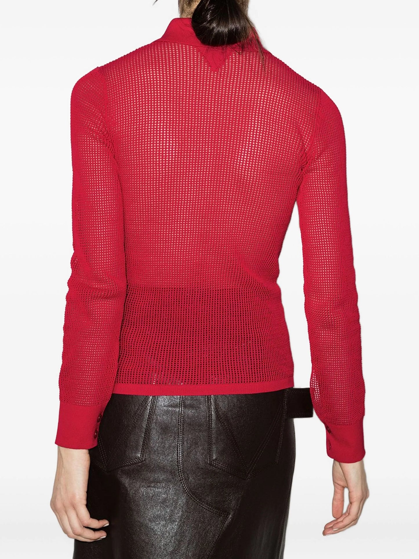 mesh long-sleeve shirt