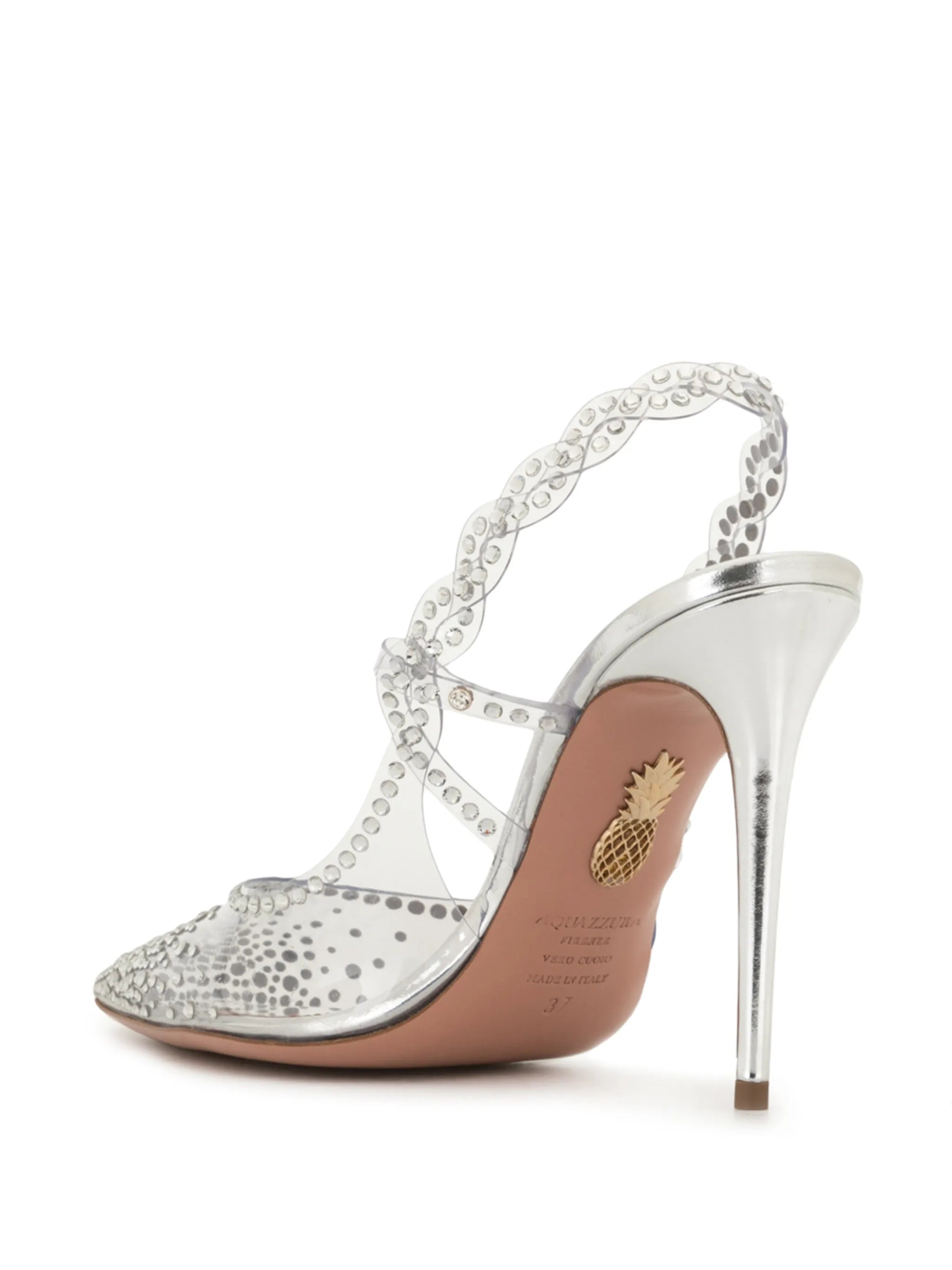 crystal-embellished slingback pumps