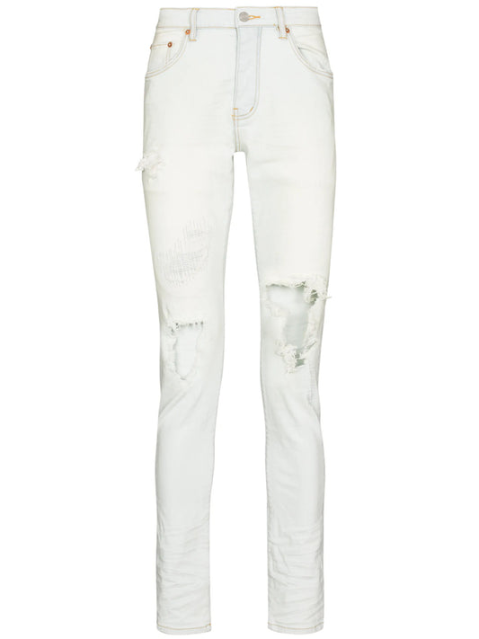 Blowout slim-legged jeans
