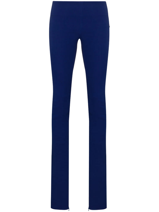 low-rise slim-fit trousers