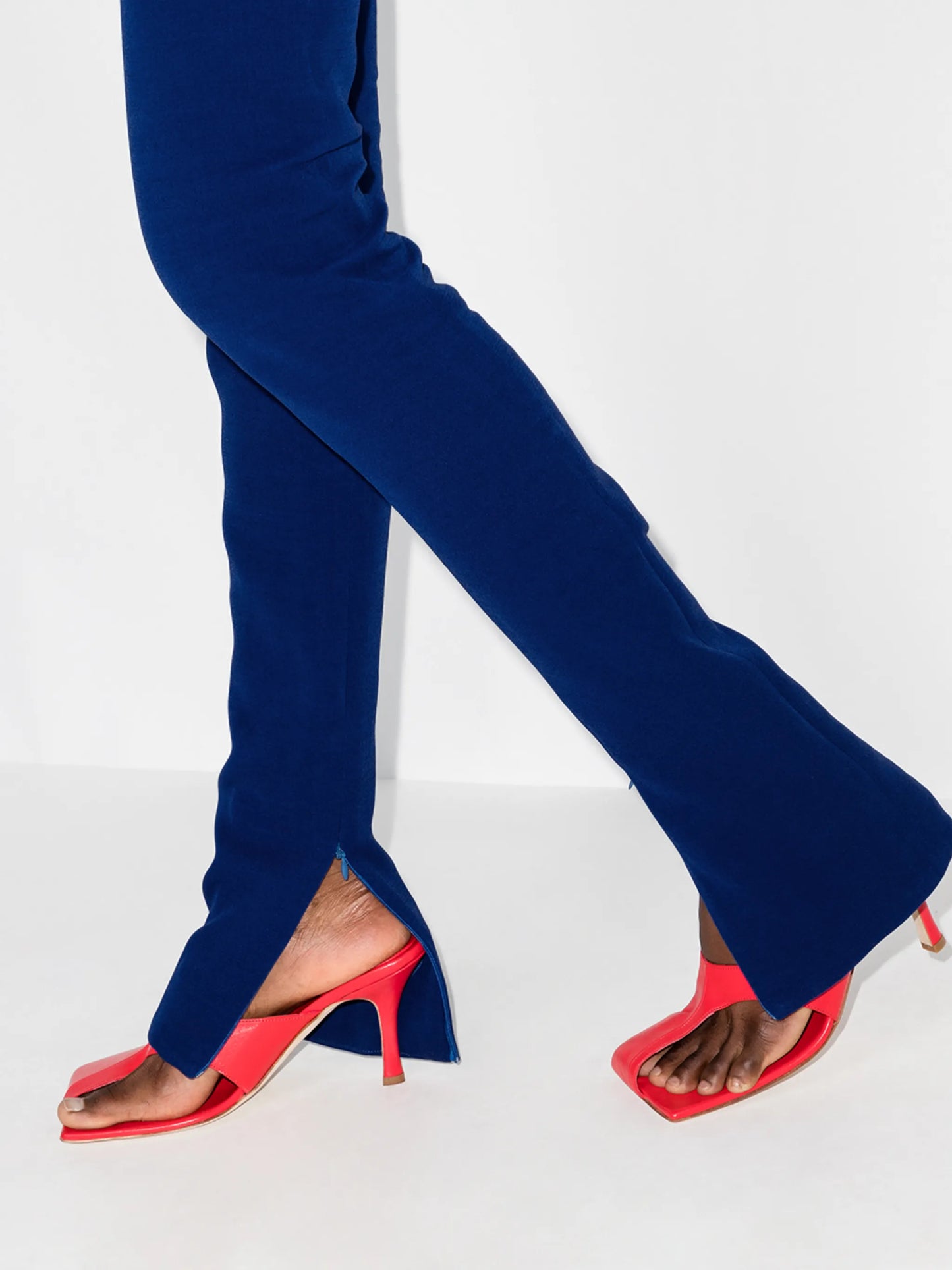 low-rise slim-fit trousers