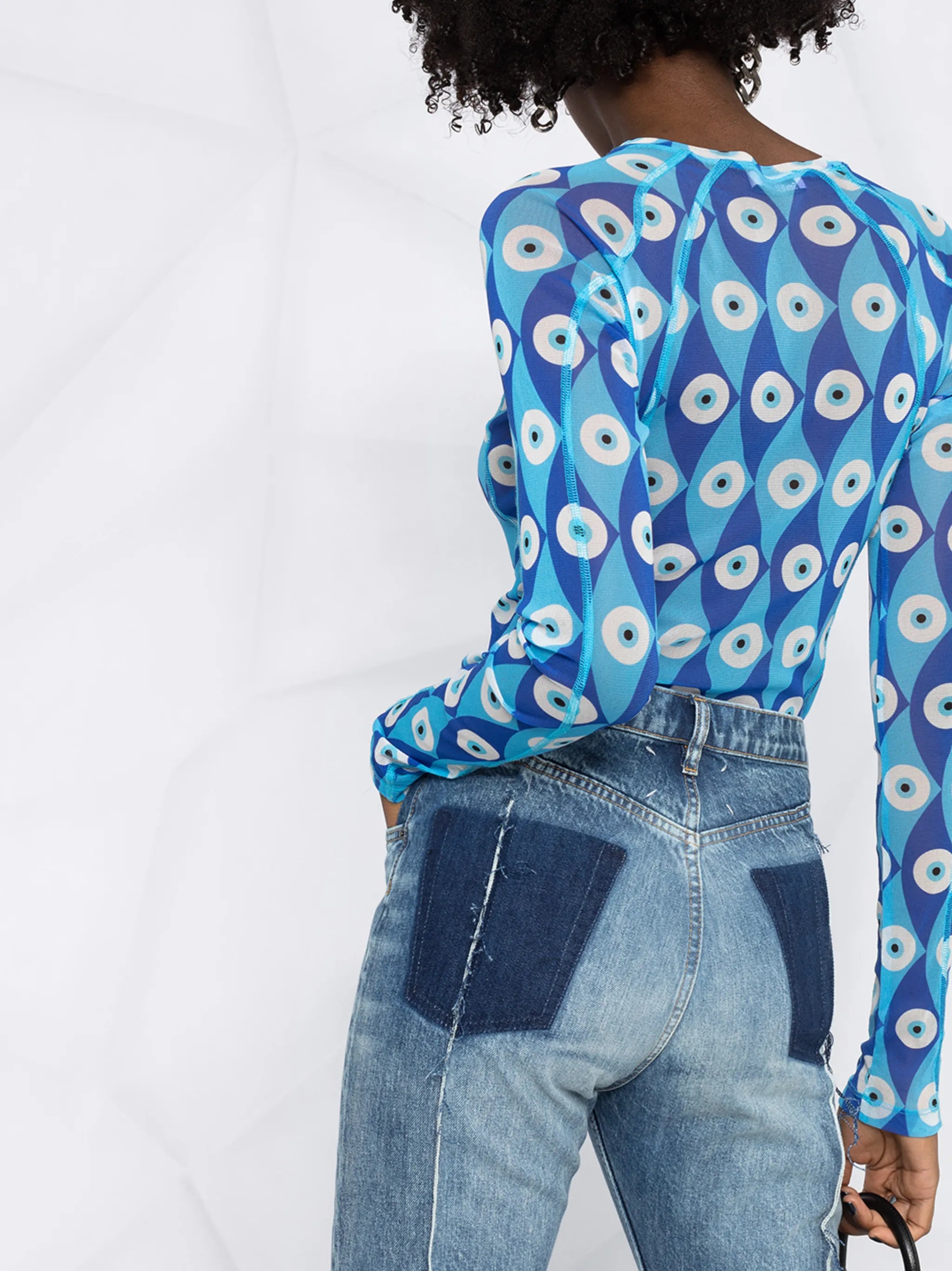 seam-detail high-rise jeans
