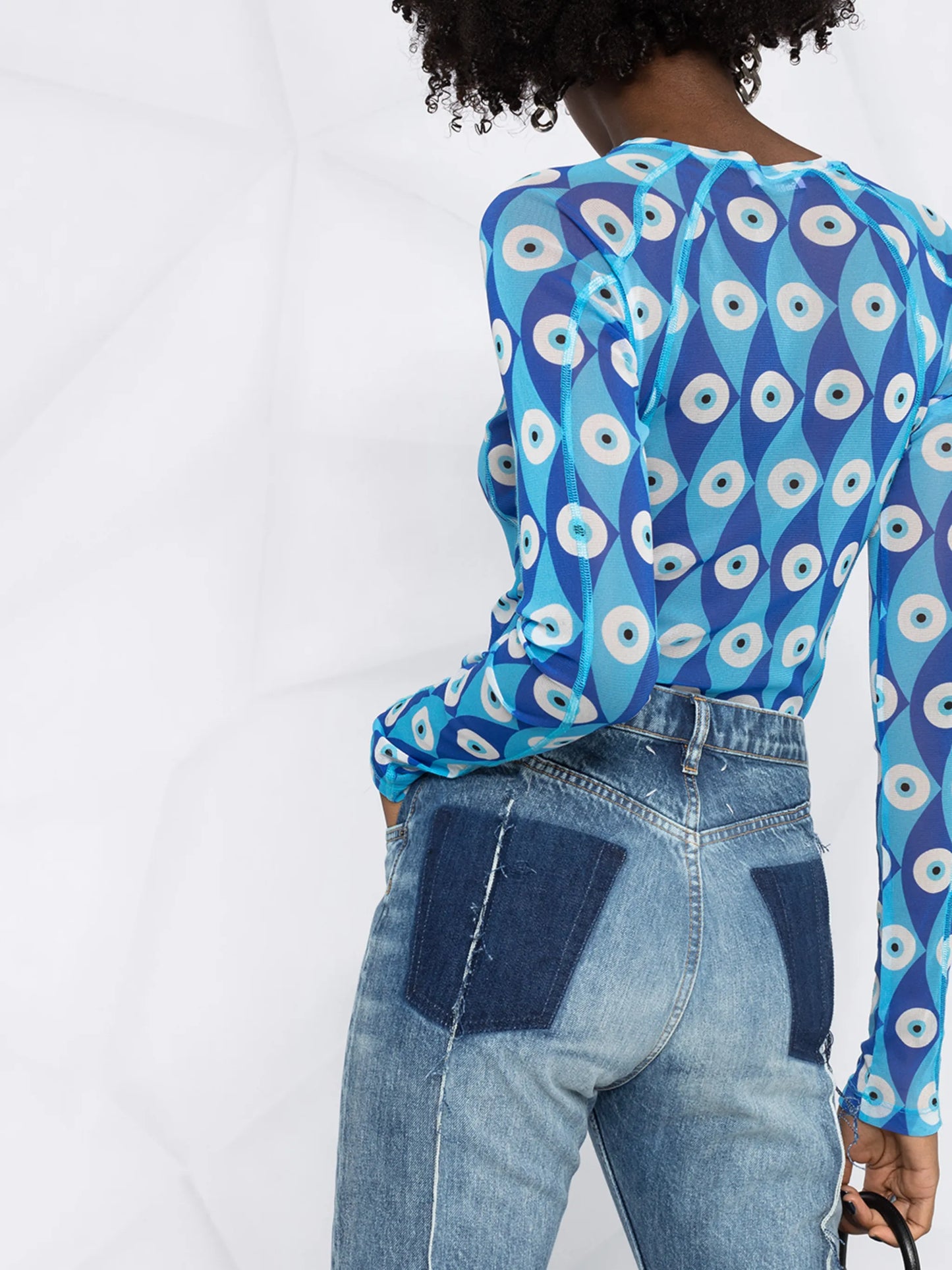 seam-detail high-rise jeans