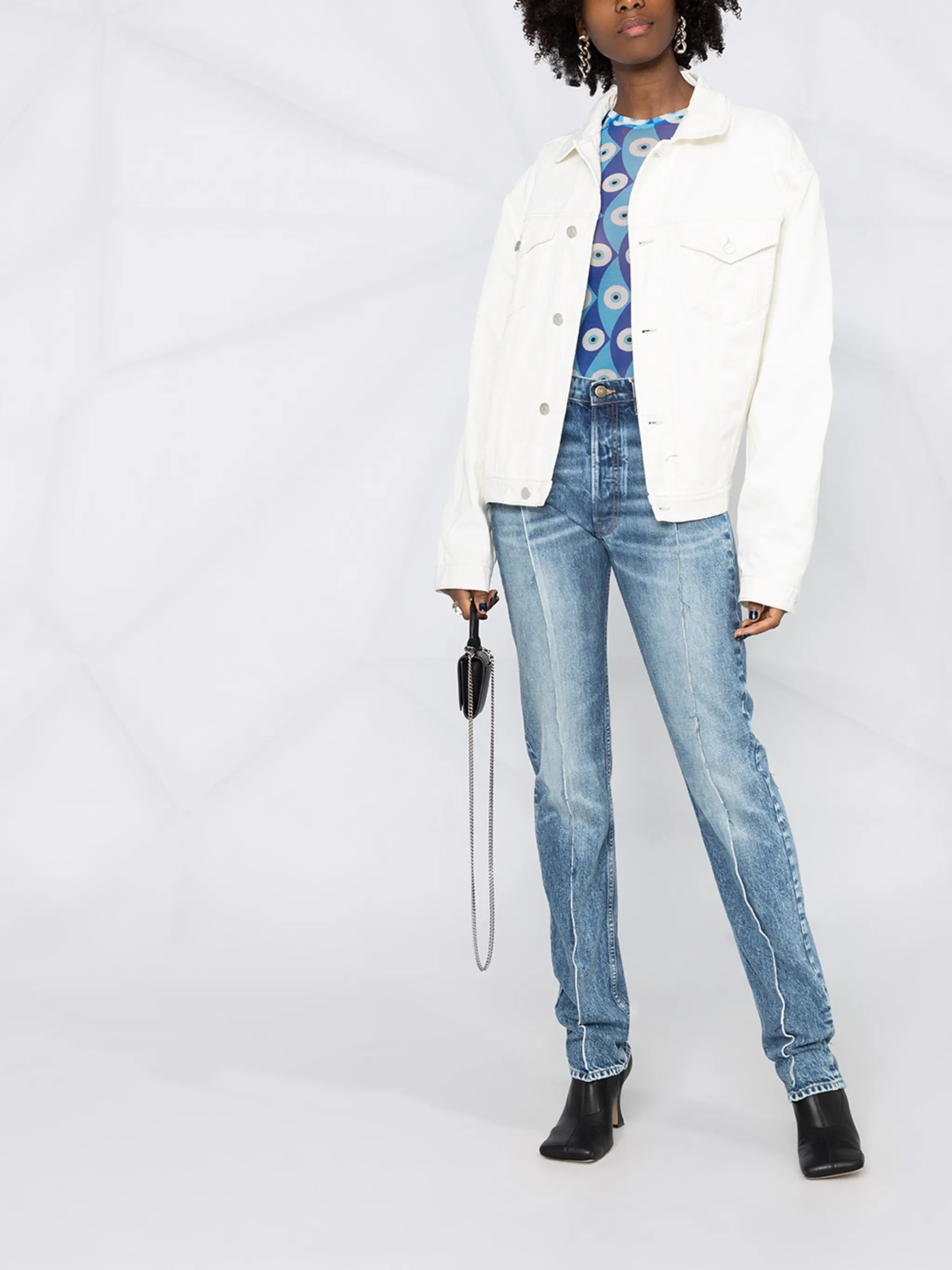 seam-detail high-rise jeans