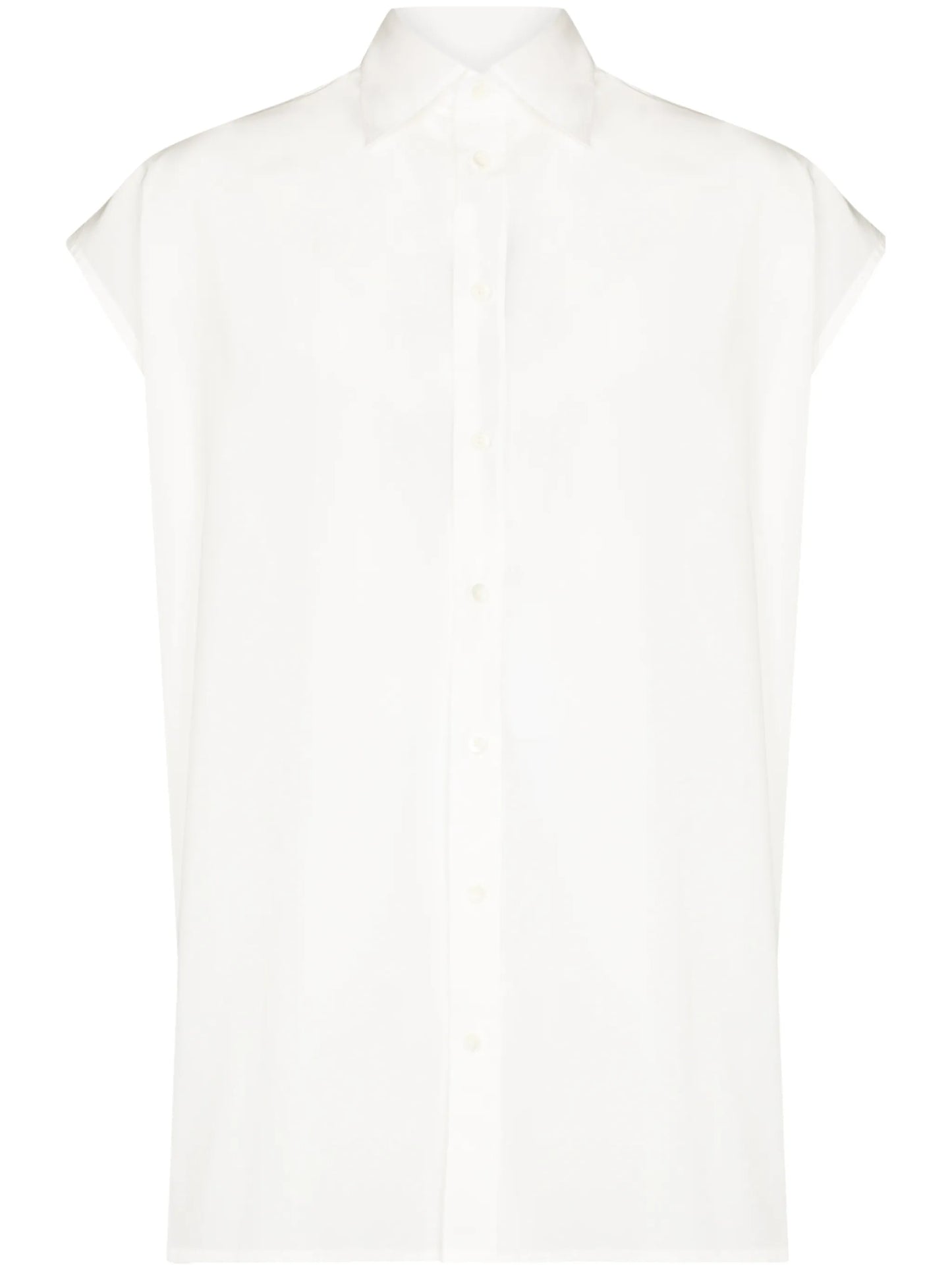 sleeveless cotton shirt
