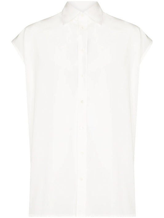 sleeveless cotton shirt