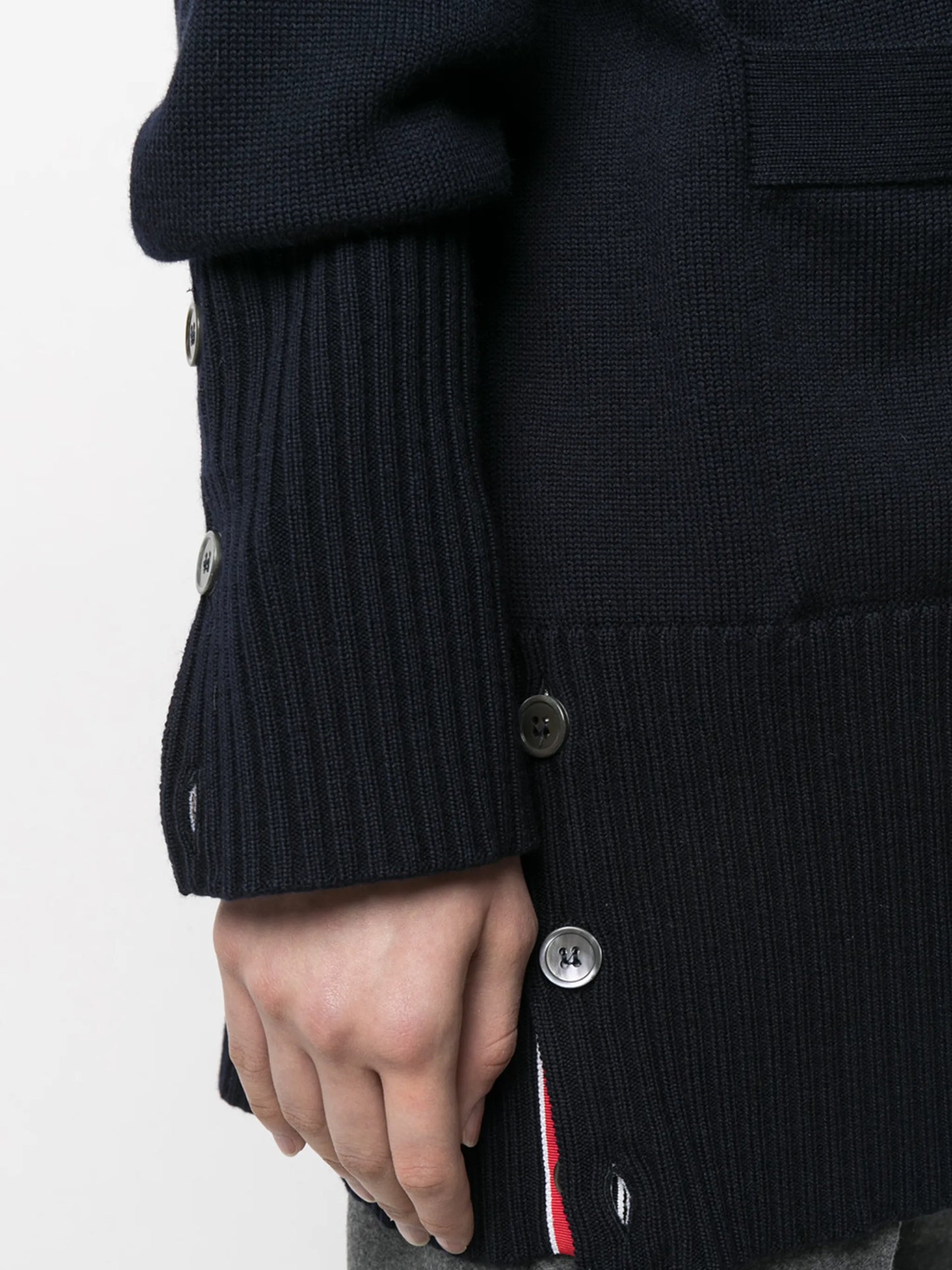 oversized 4-Bar stripe cardigan