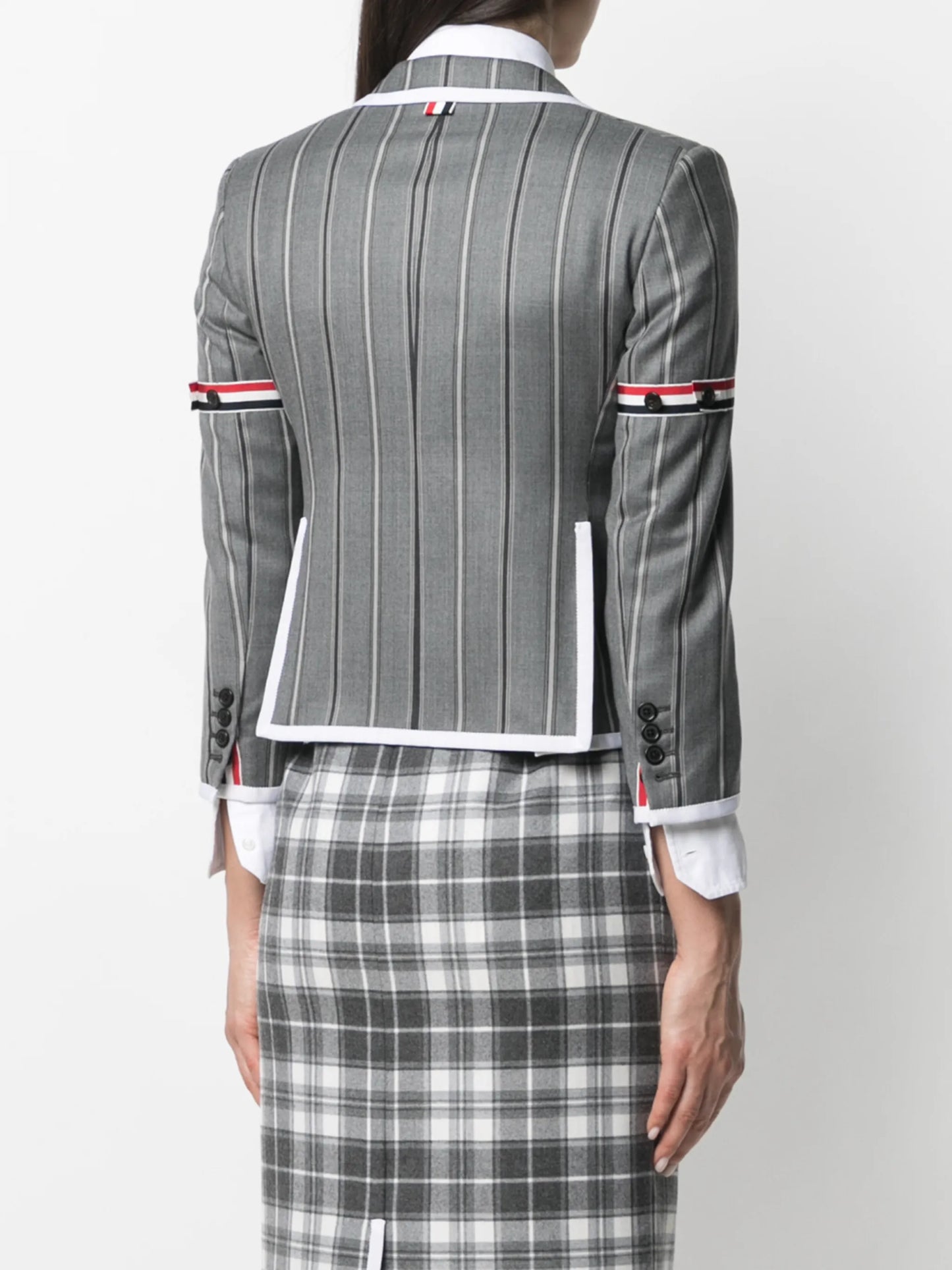 vertical-stripe sports blazer