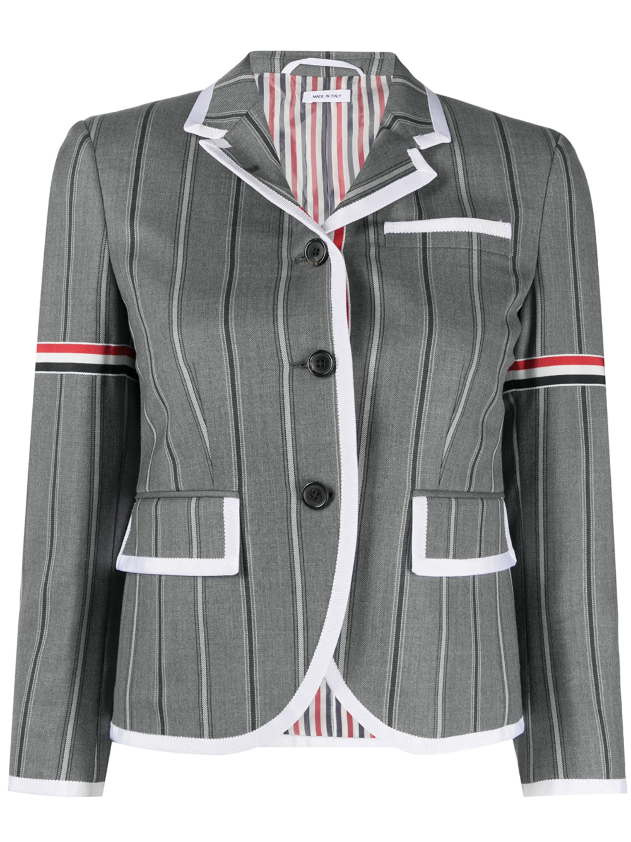 vertical-stripe sports blazer