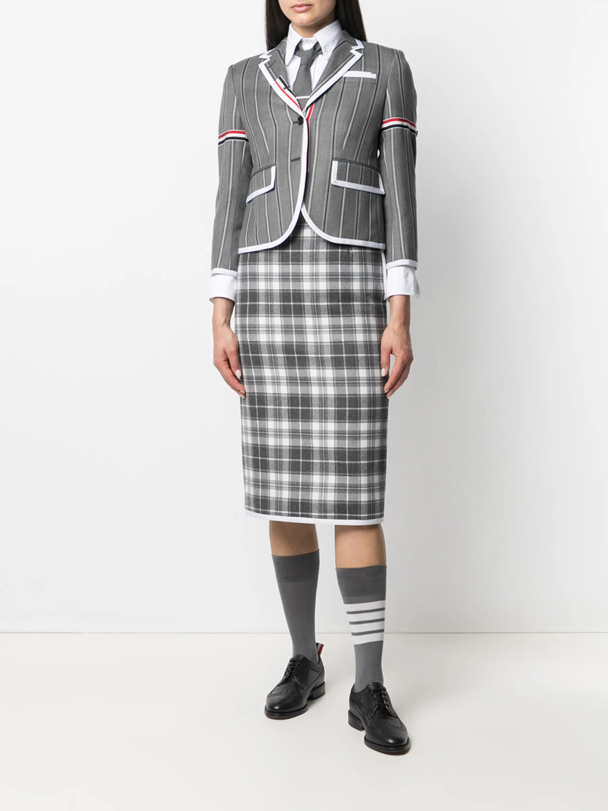 vertical-stripe sports blazer