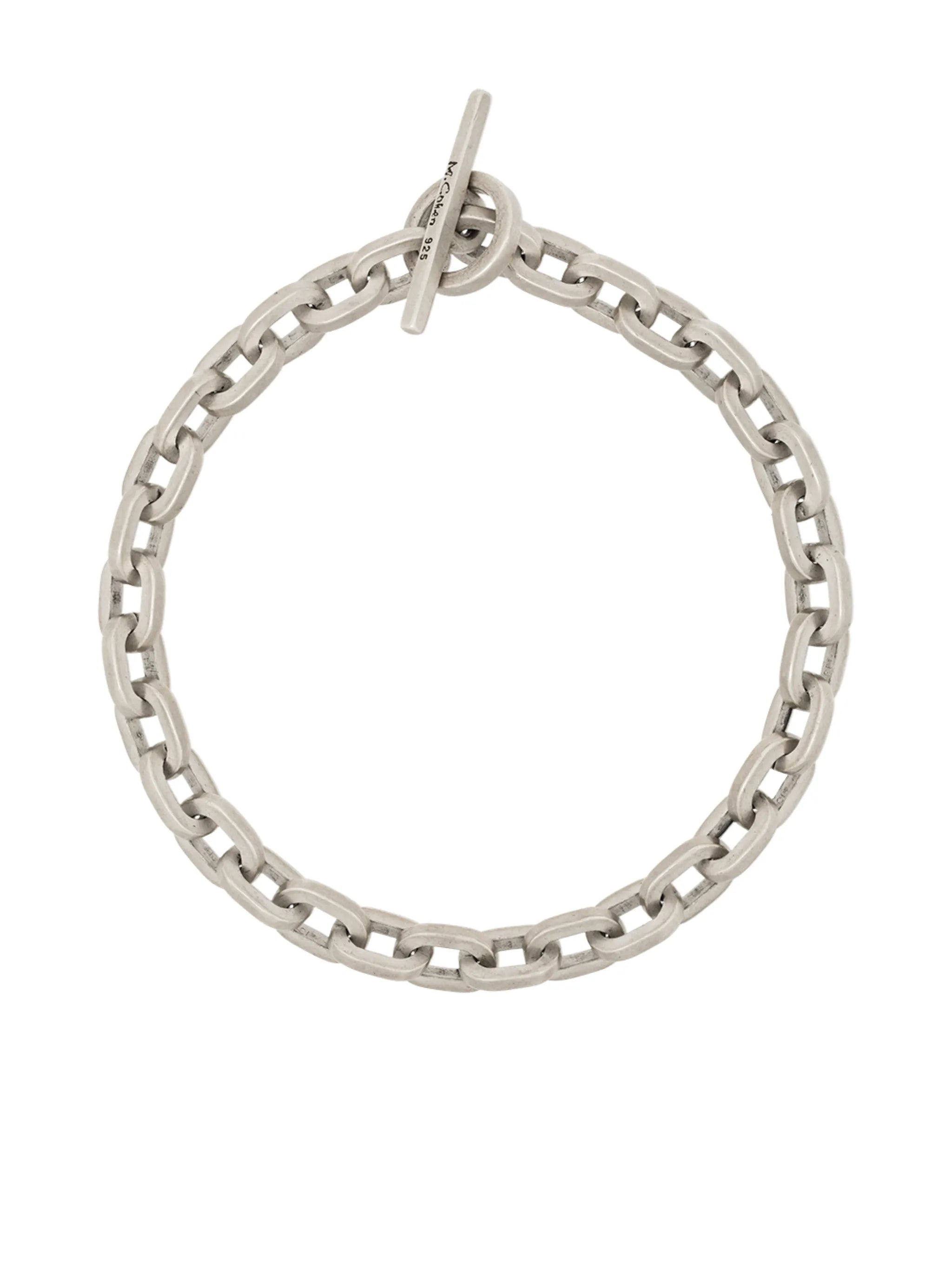 sterling silver chain-link bracelet