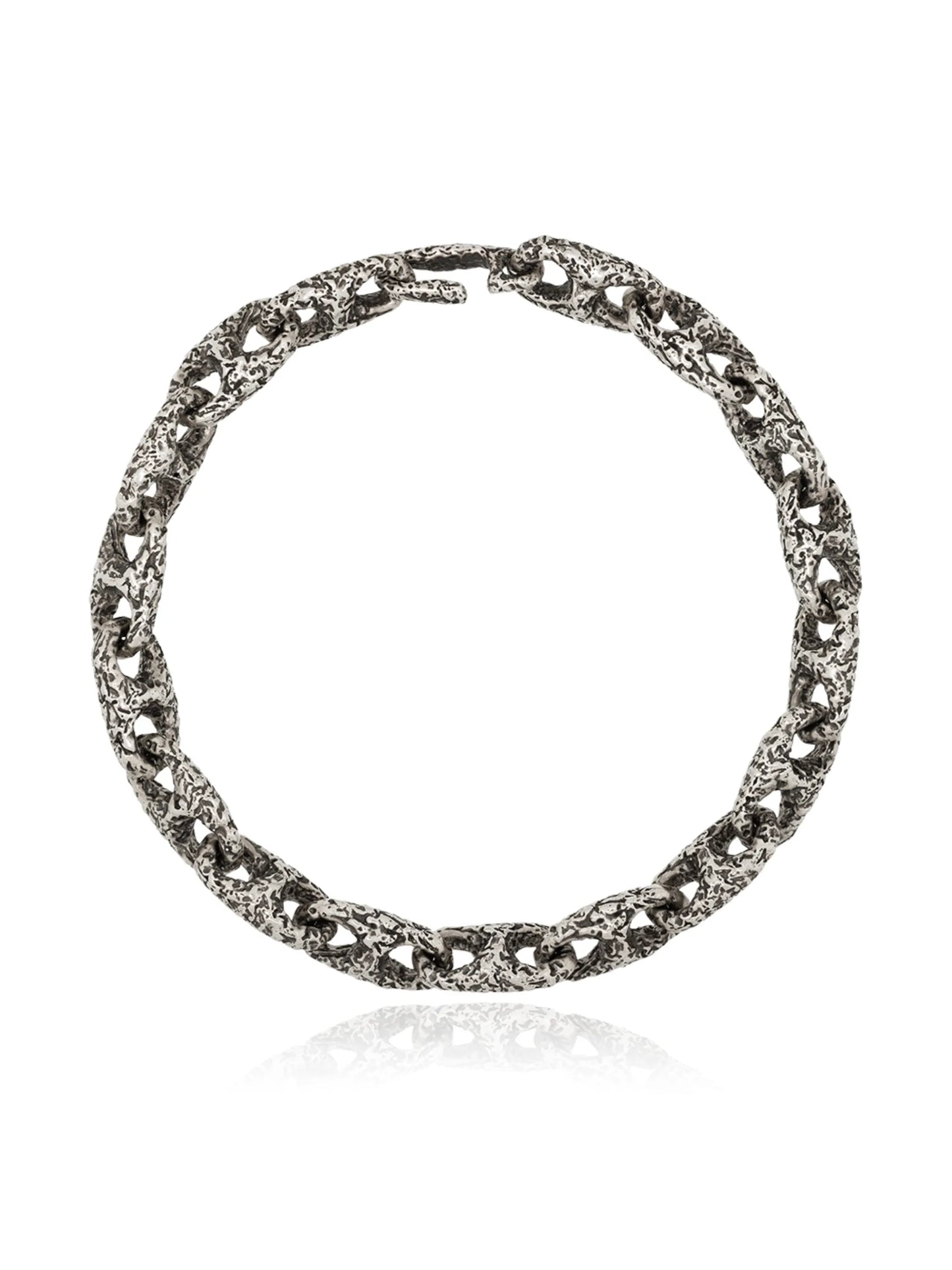 hammered chain-link bracelet