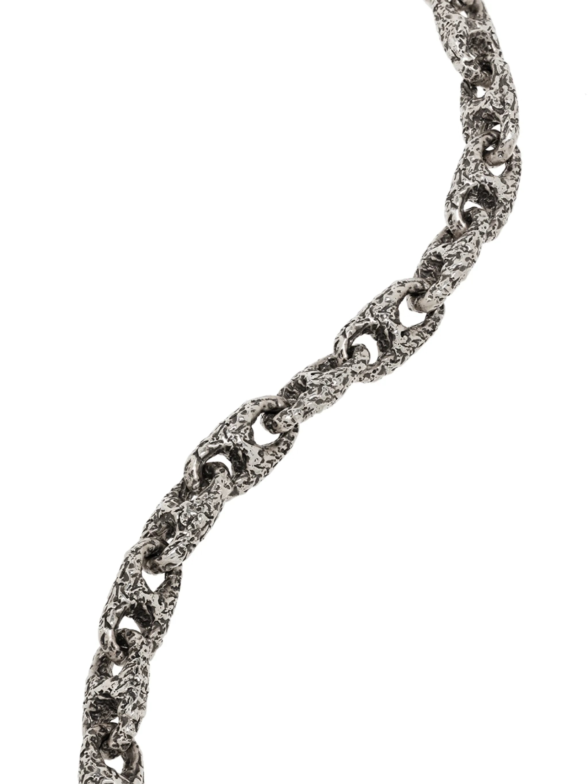 hammered chain-link bracelet