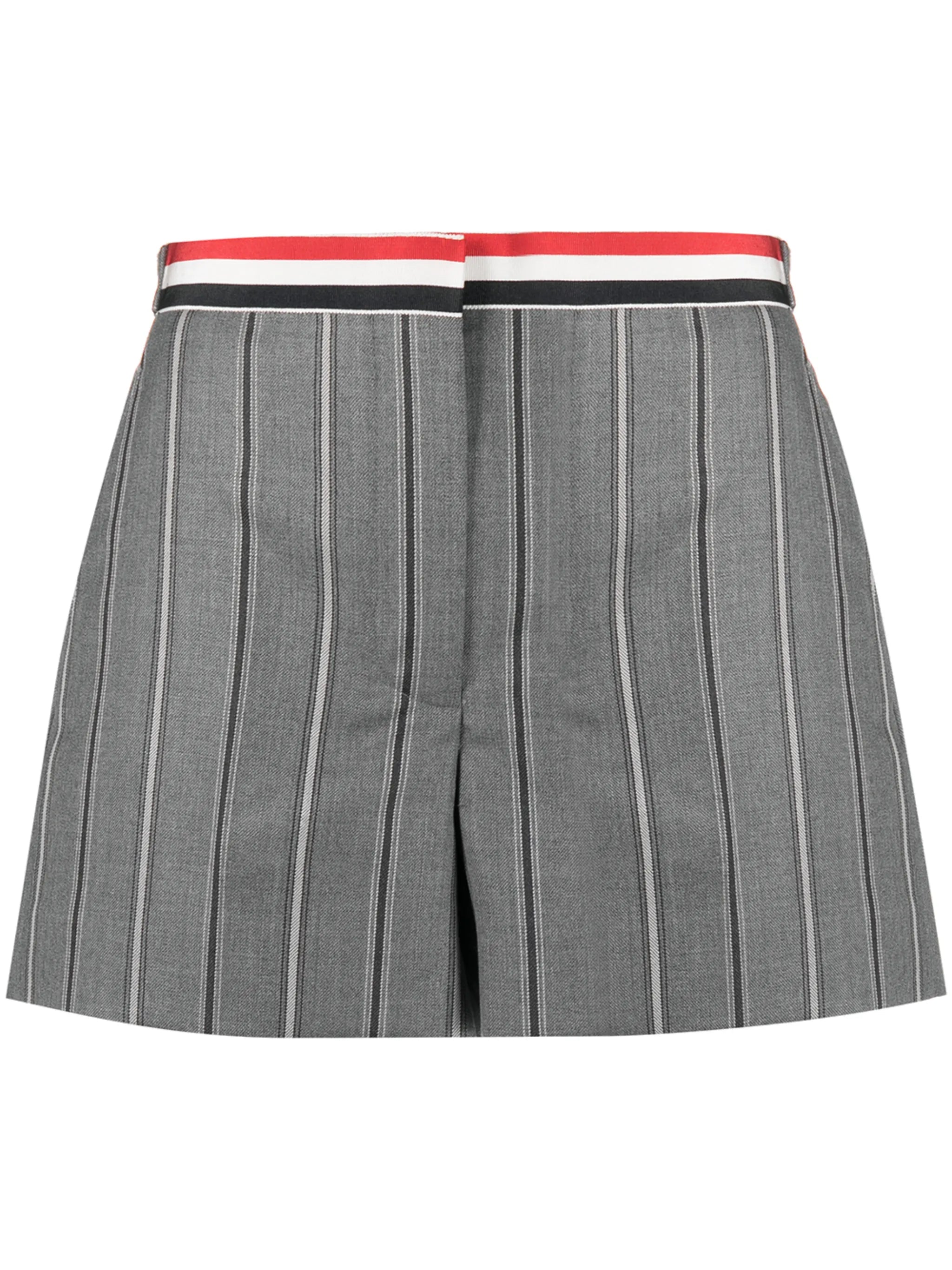 RWB-stripe high-waisted shorts