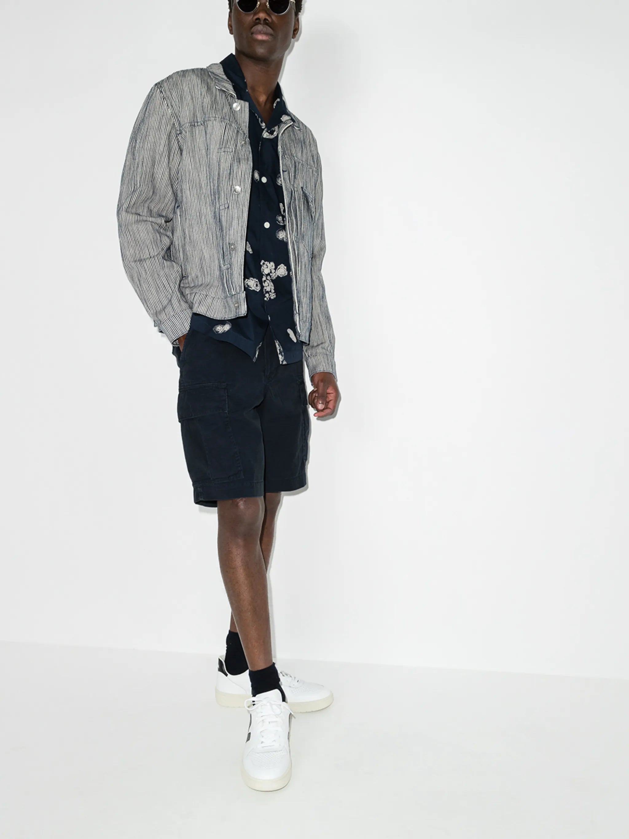 knee-length cargo shorts