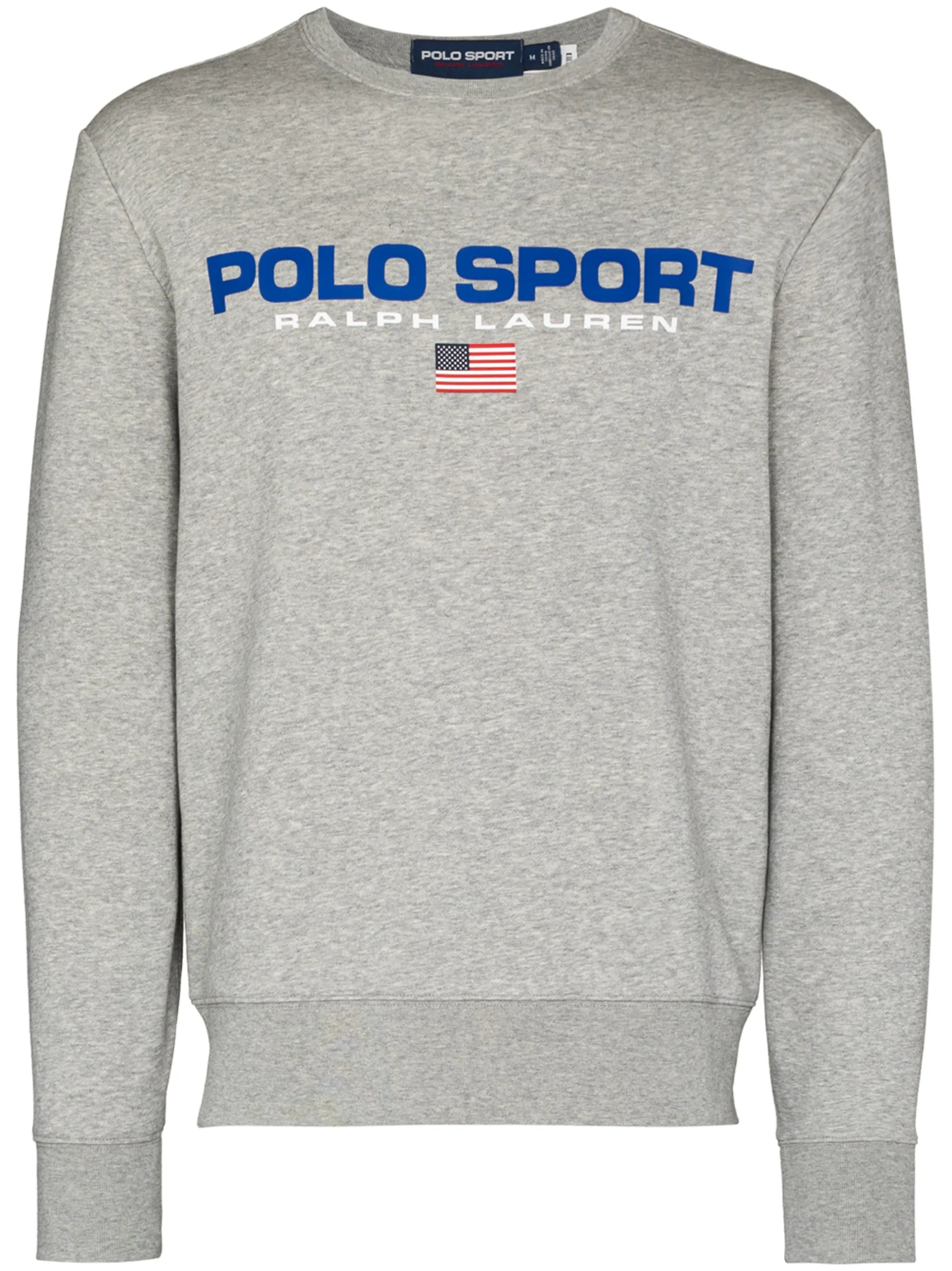 logo print crew neck sweatshirt