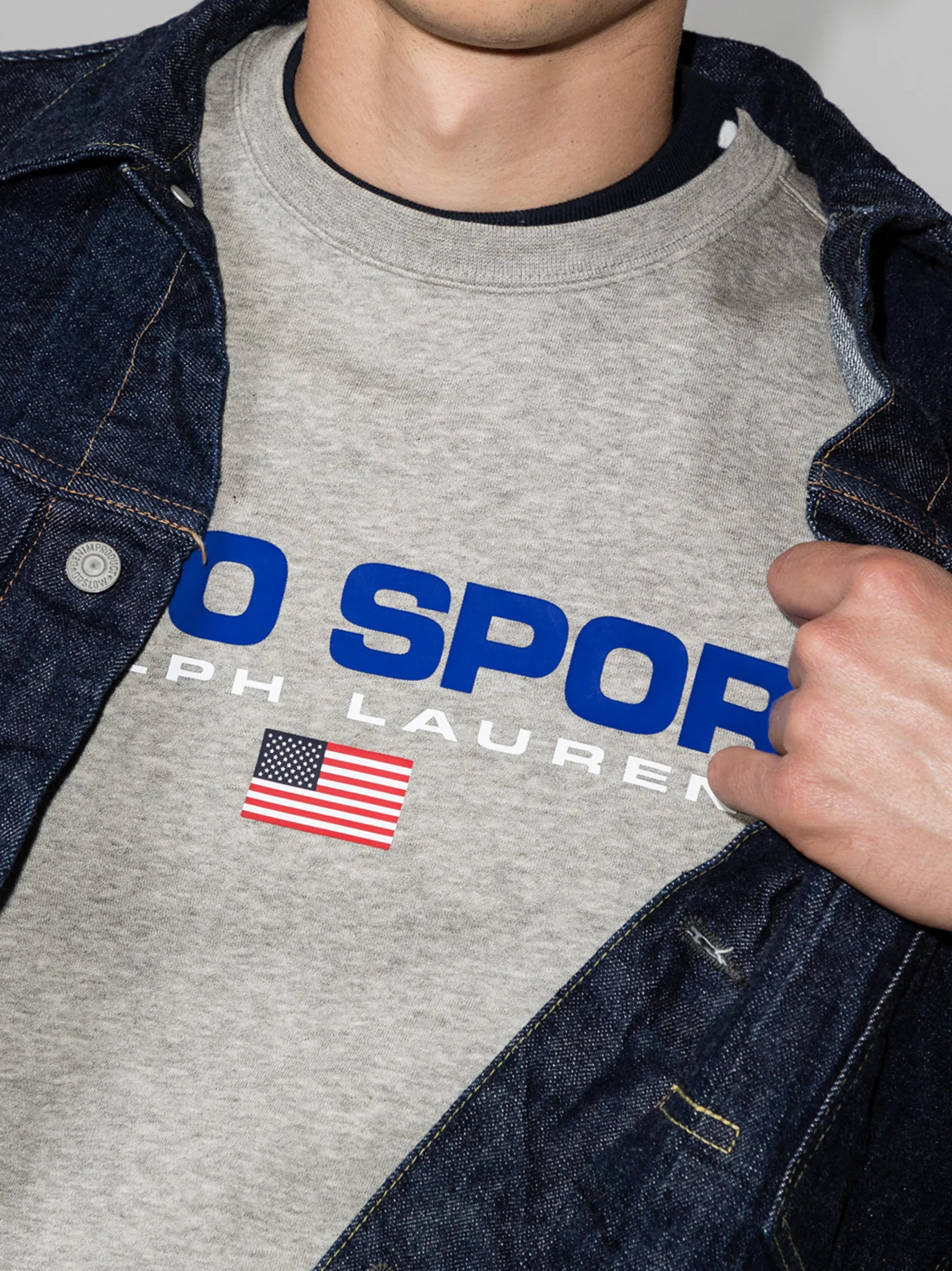 logo print crew neck sweatshirt