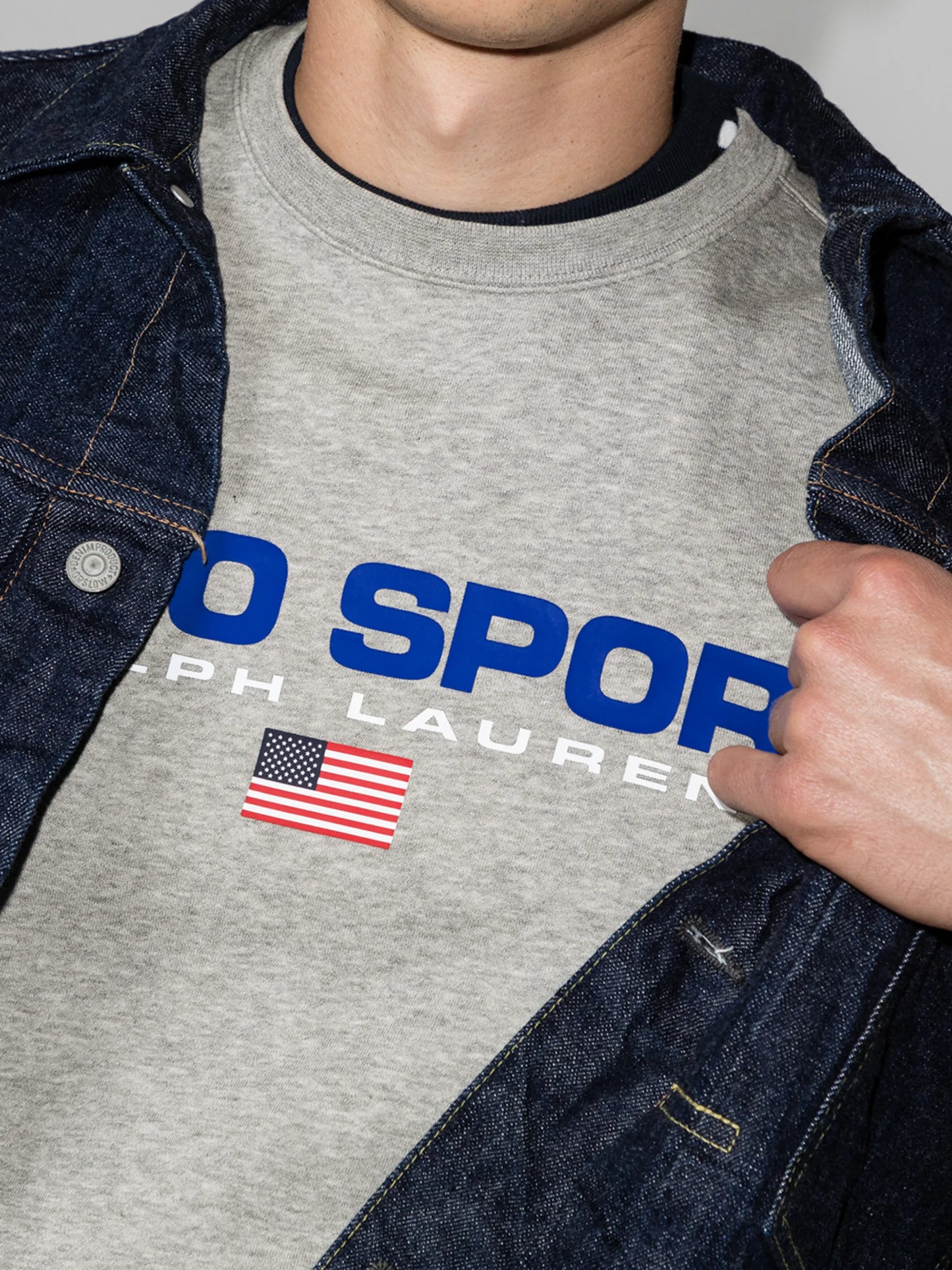 logo print crew neck sweatshirt