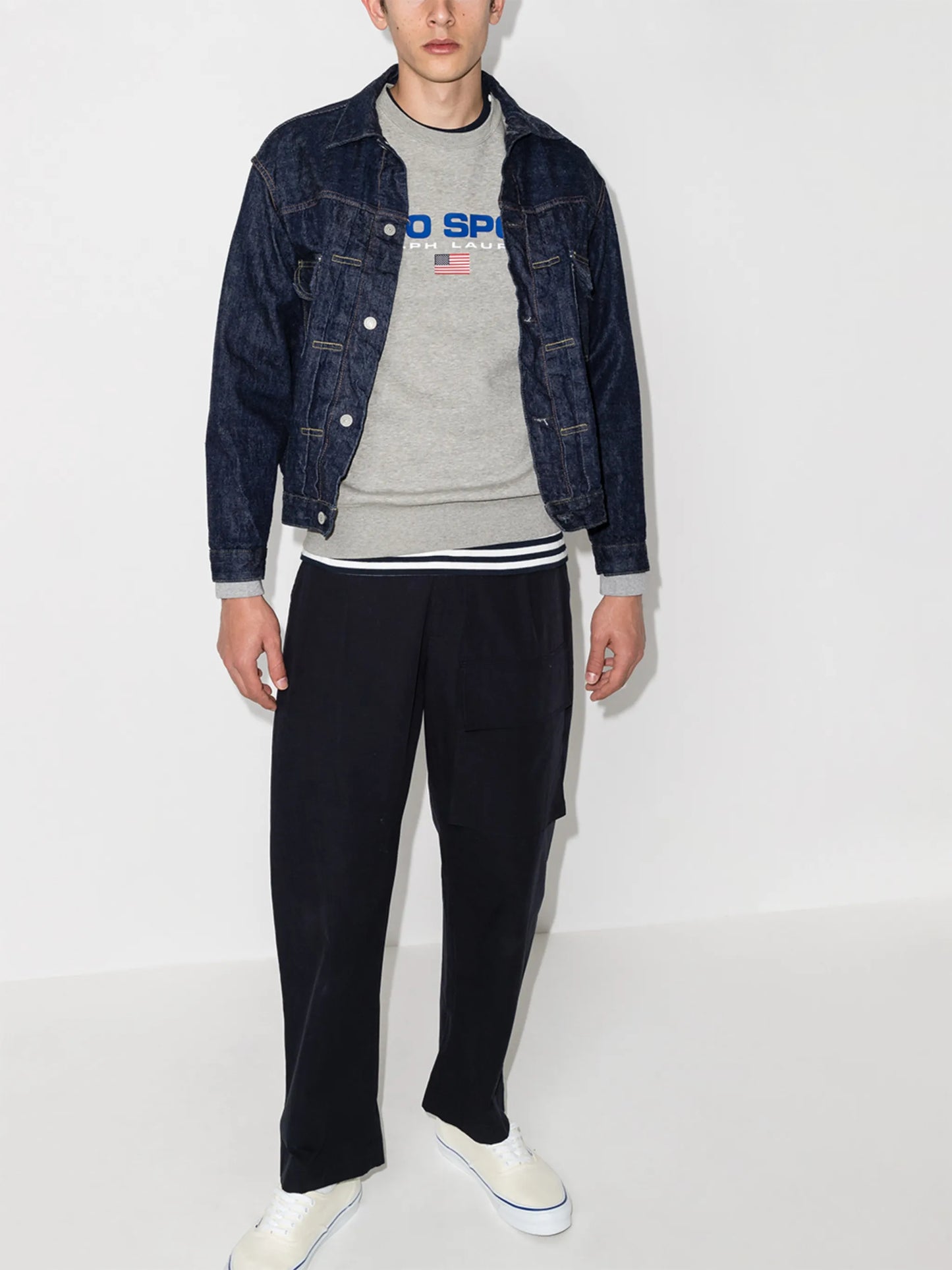 logo print crew neck sweatshirt