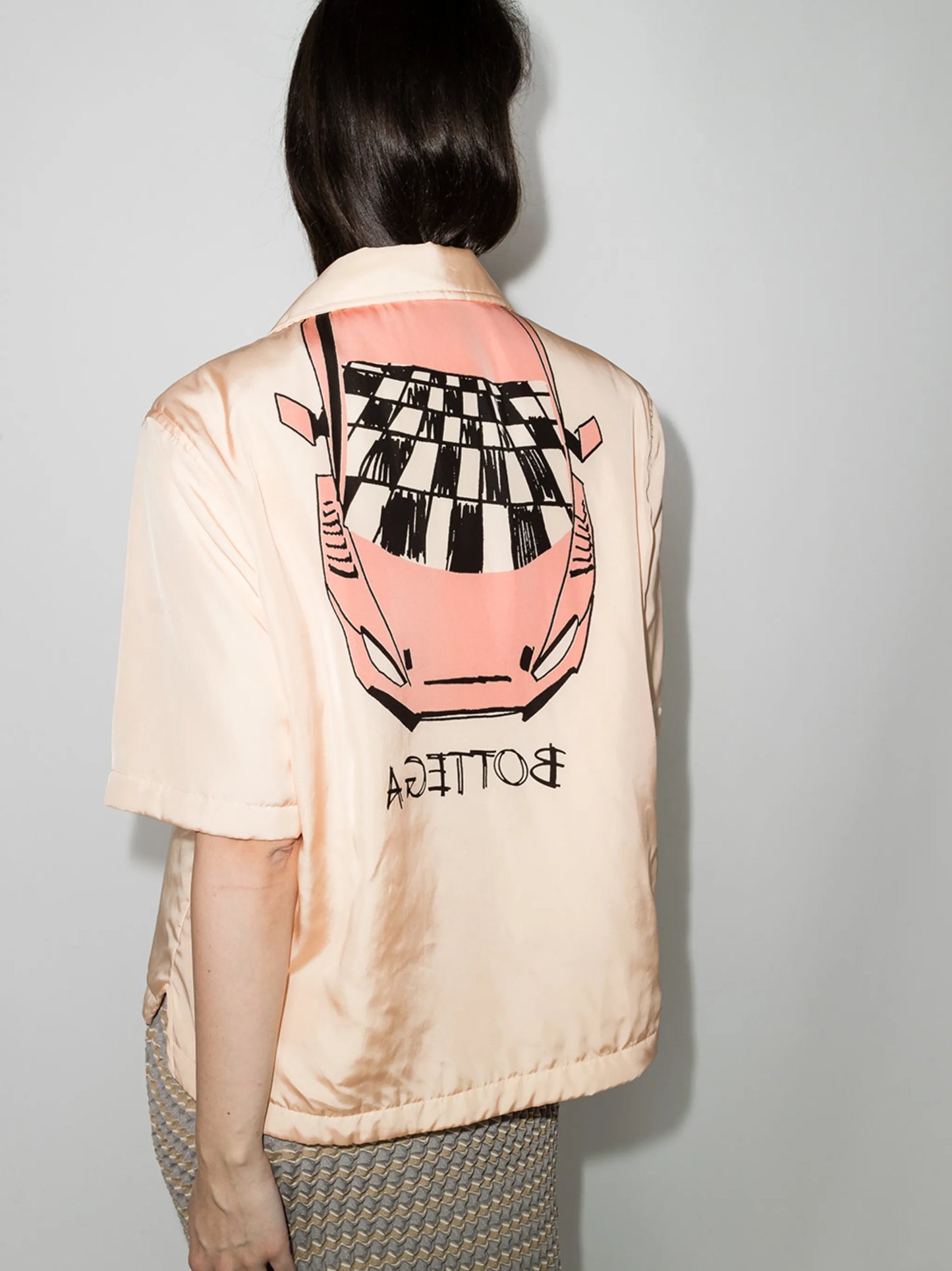 car-print short-sleeve shirt