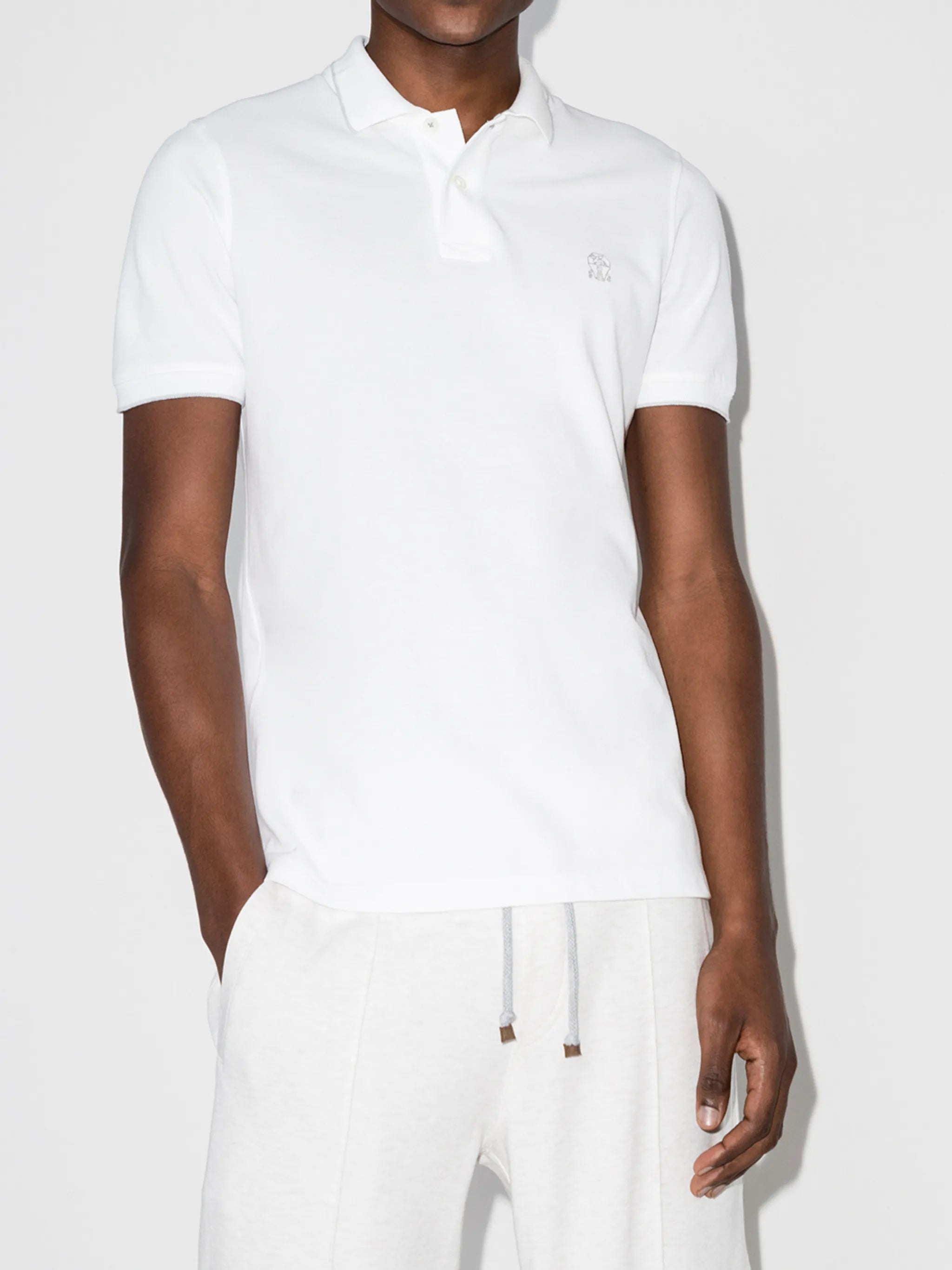logo-embroidered short-sleeve polo shirt