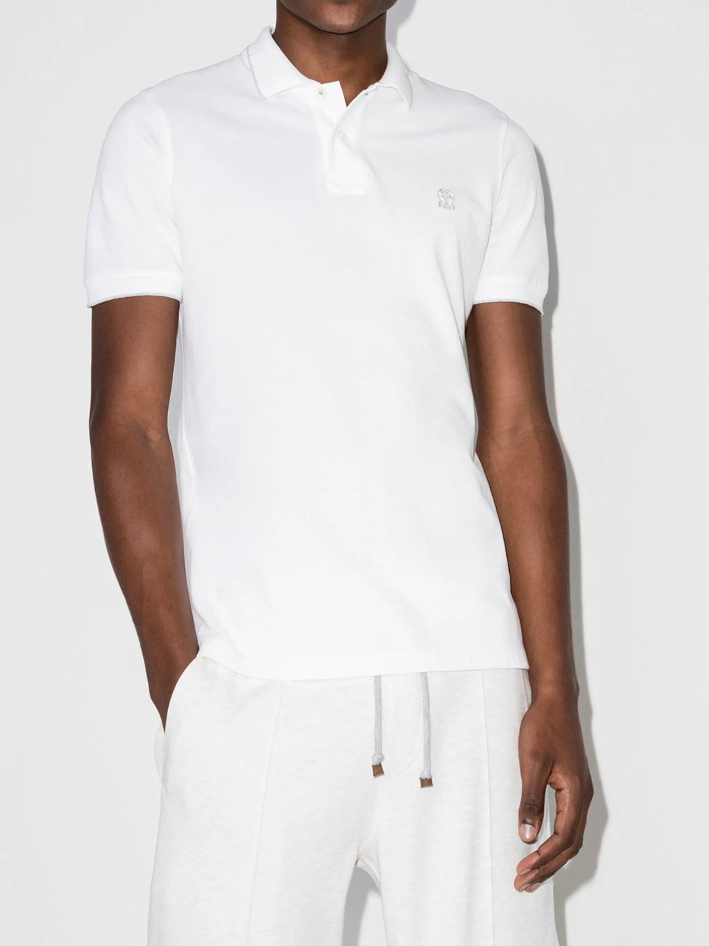 logo-embroidered short-sleeve polo shirt