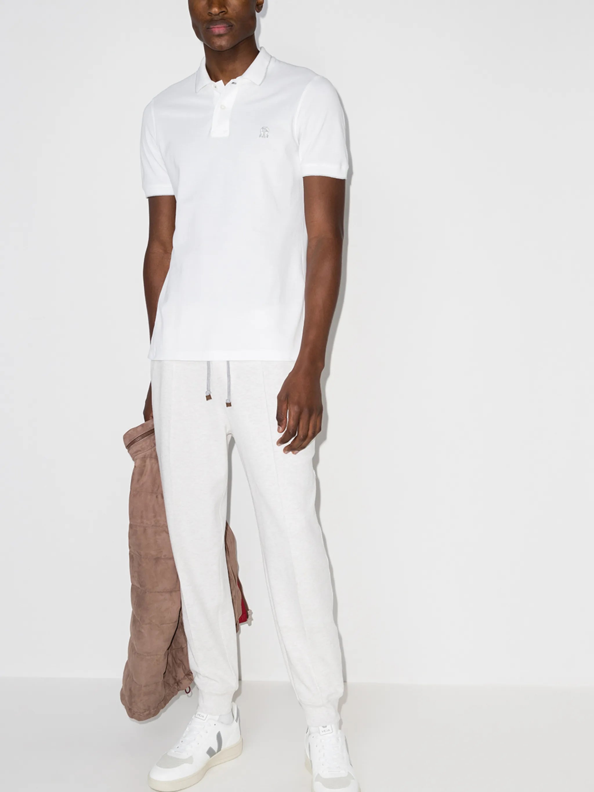 logo-embroidered short-sleeve polo shirt