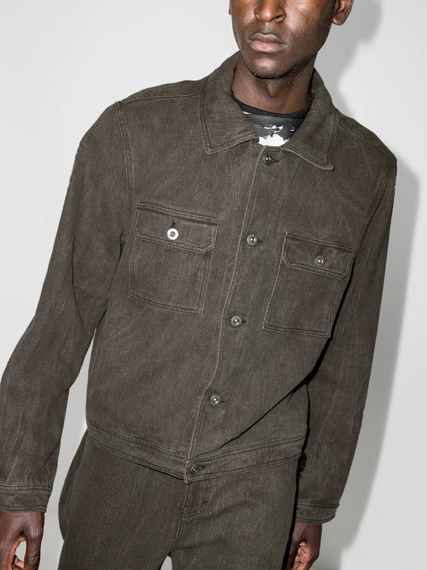 Mono buttoned denim jacket