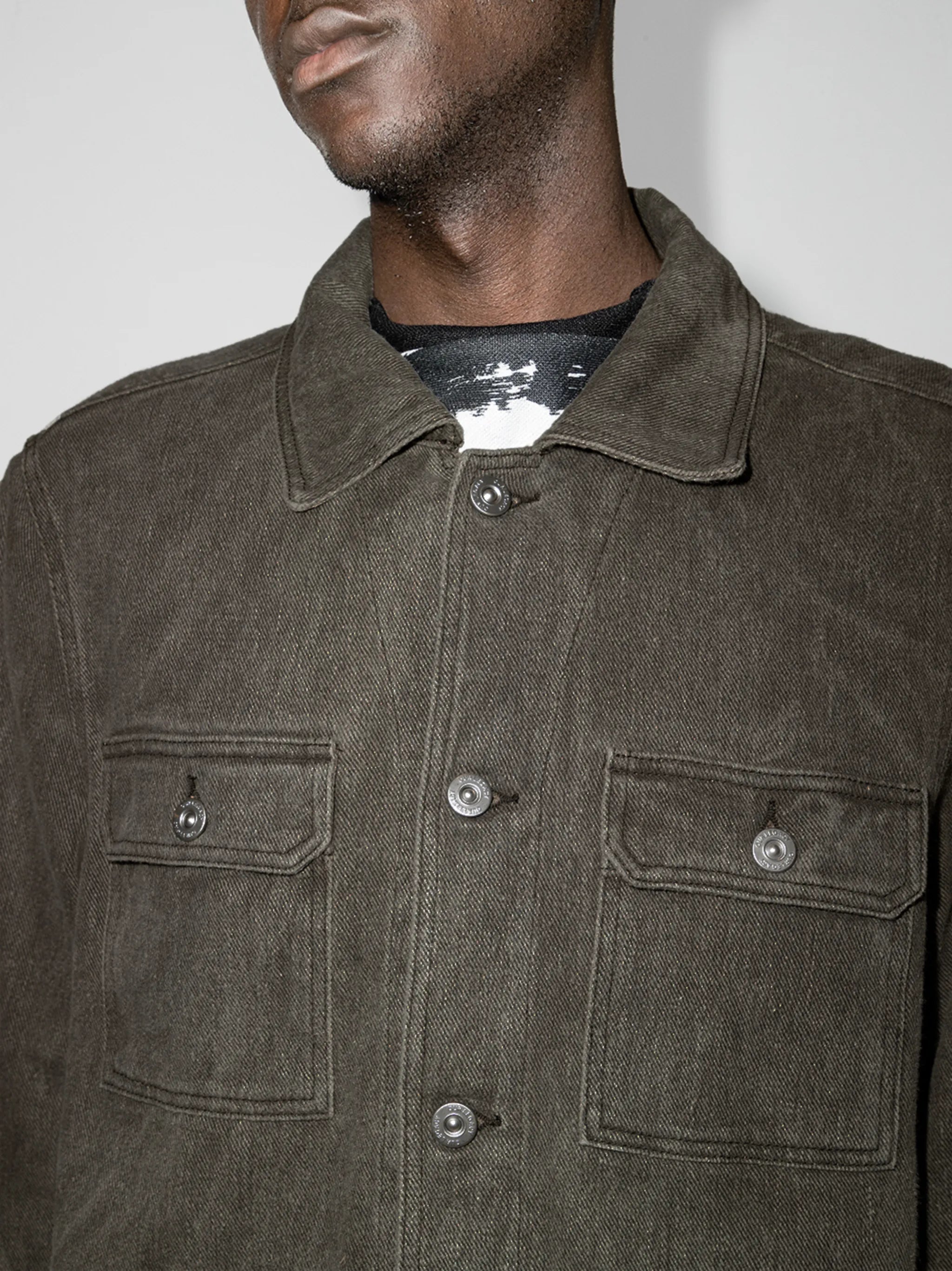 Mono buttoned denim jacket