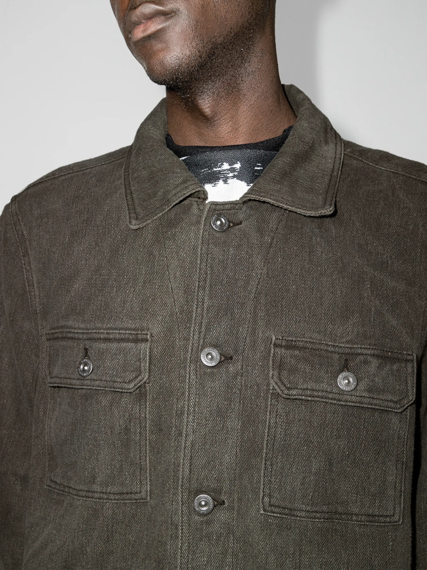 Mono buttoned denim jacket